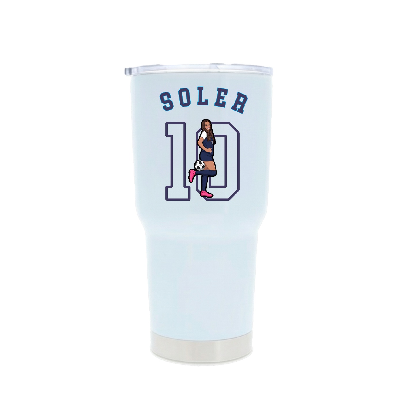 30oz Stainless Steel Tumbler — Shirsey Arch in White