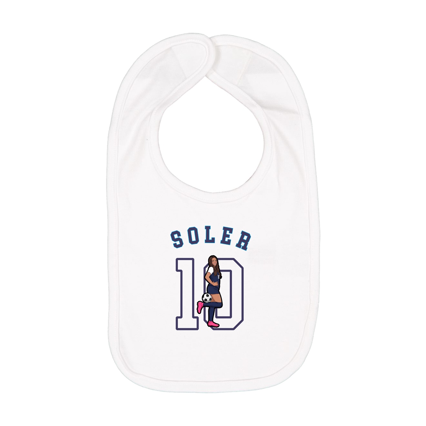 Infant Bib — Shirsey Arch in White