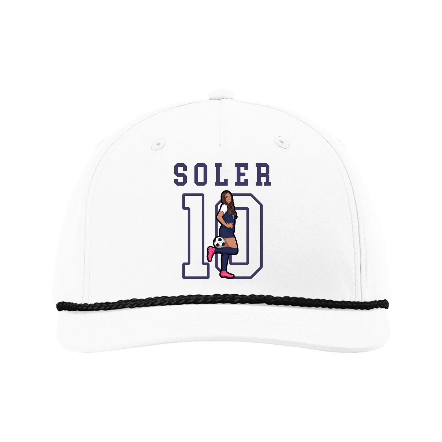 Five-Panel Classic Rope Cap — Shirsey in White