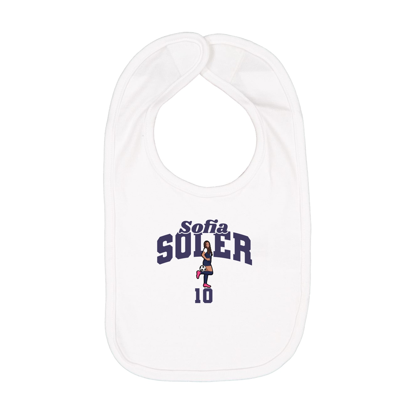 Infant Bib — Signature Arch in White