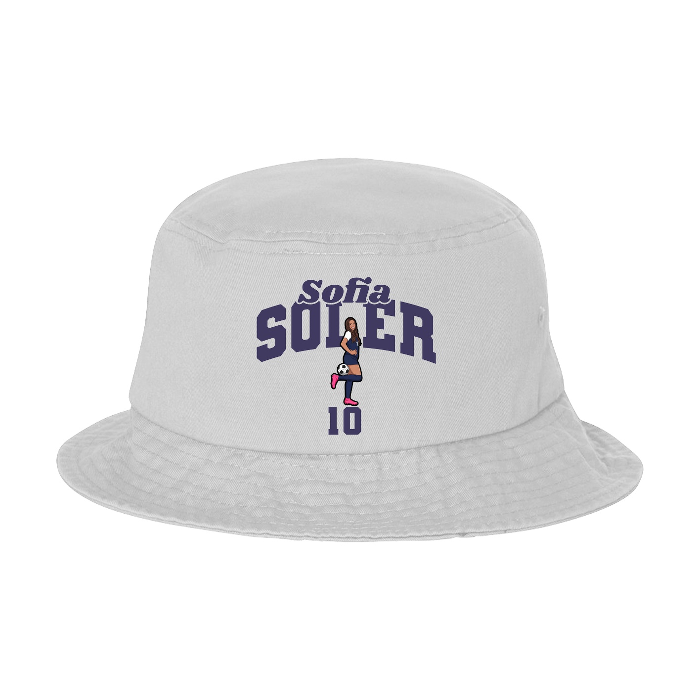 Bucket Cap — Signature Arch in White
