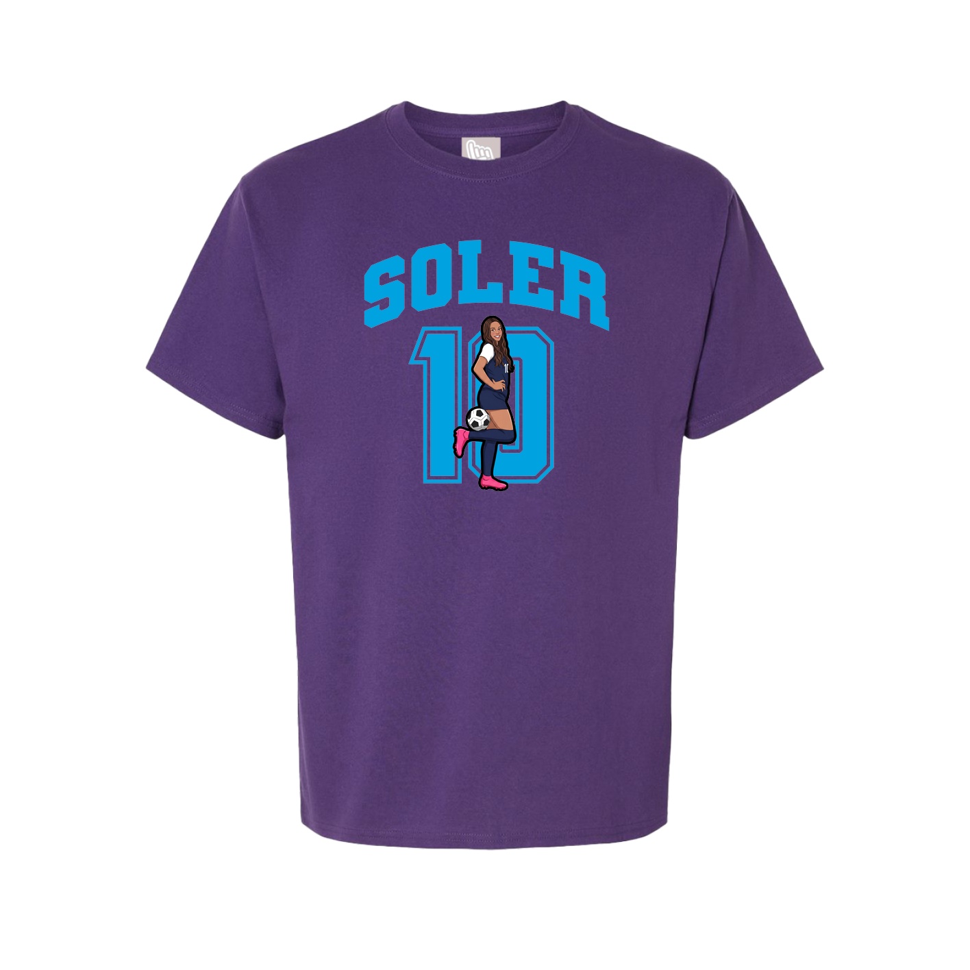 Youth Tee — Number in Purple