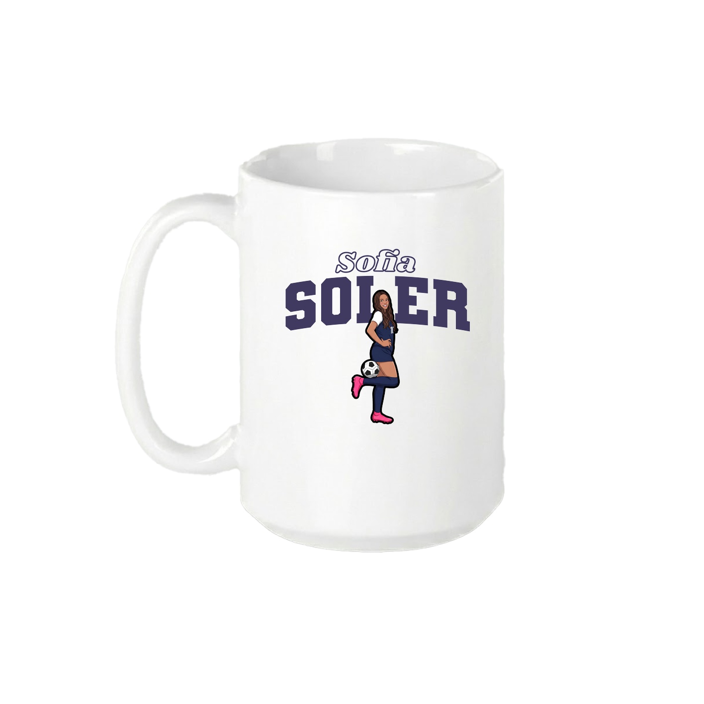 15oz Coffee Mug — Name Arch in White