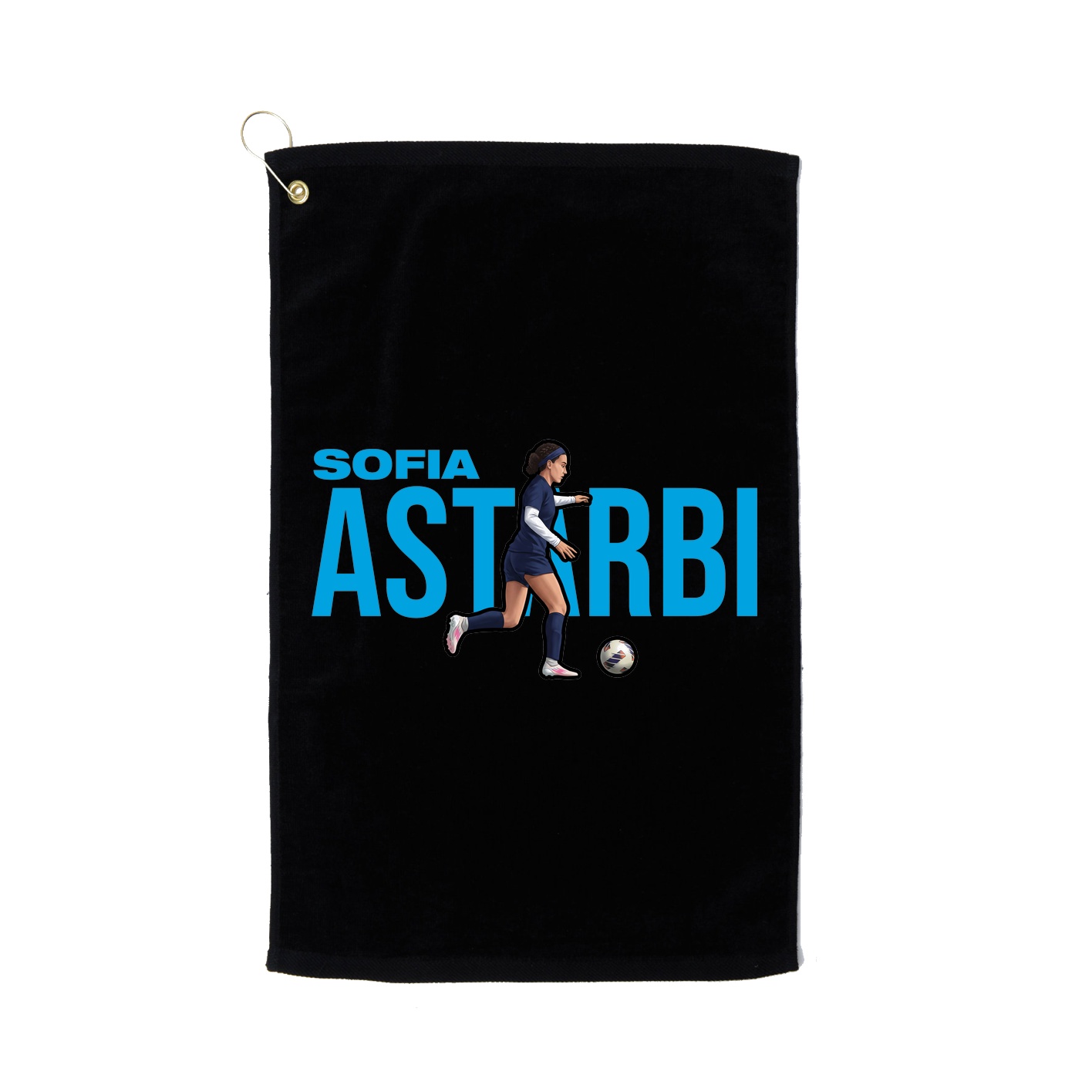 Golf Towel — Player Name in Black