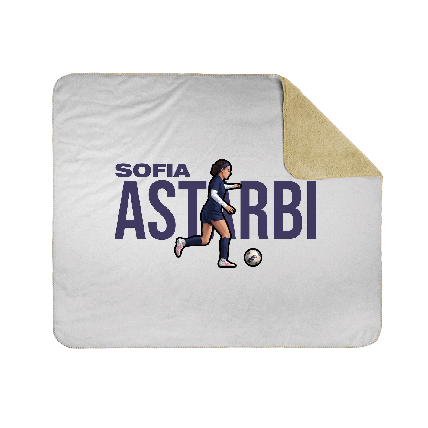 Throw Blanket — Player Name in White