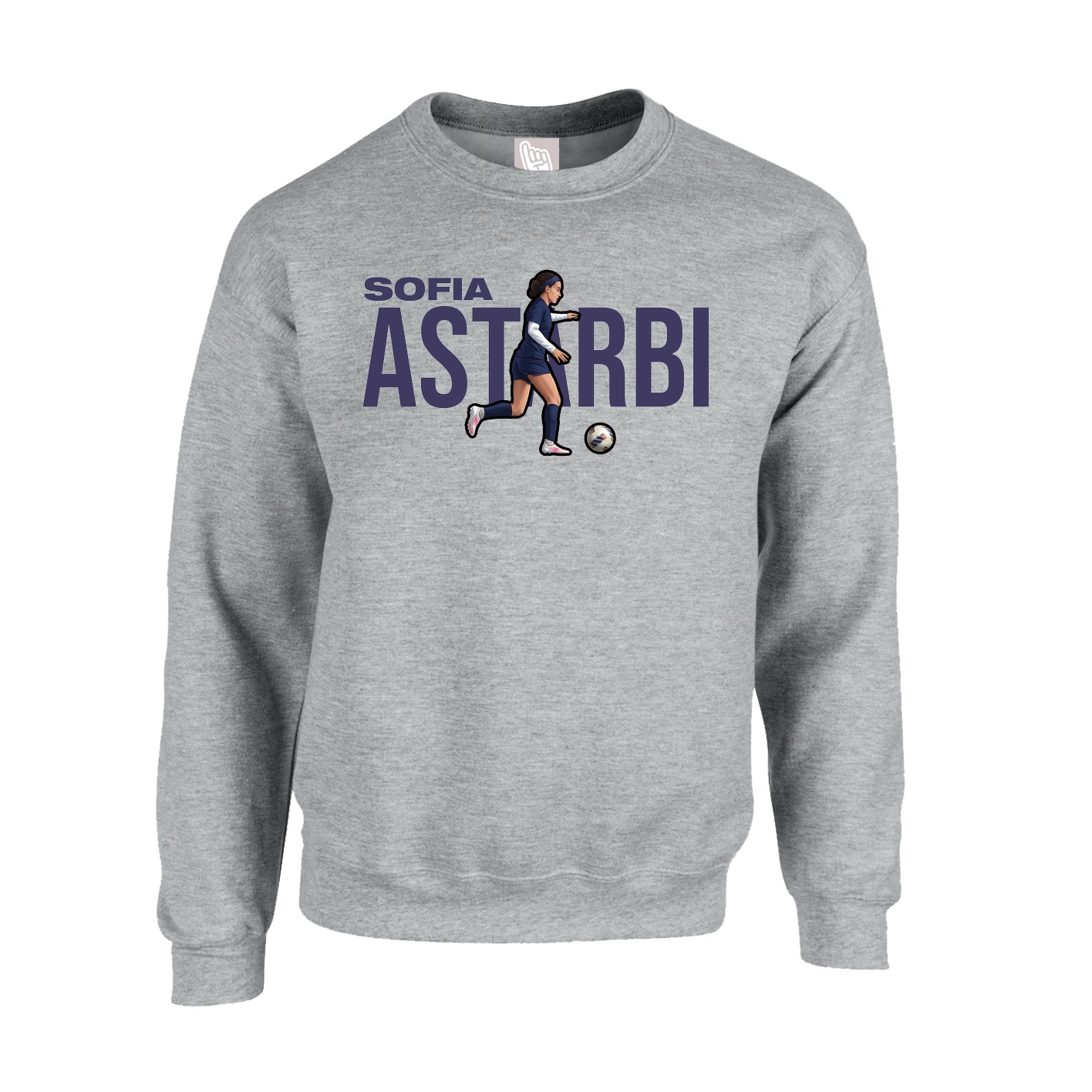 Fleece Crew — Player Name in Grey