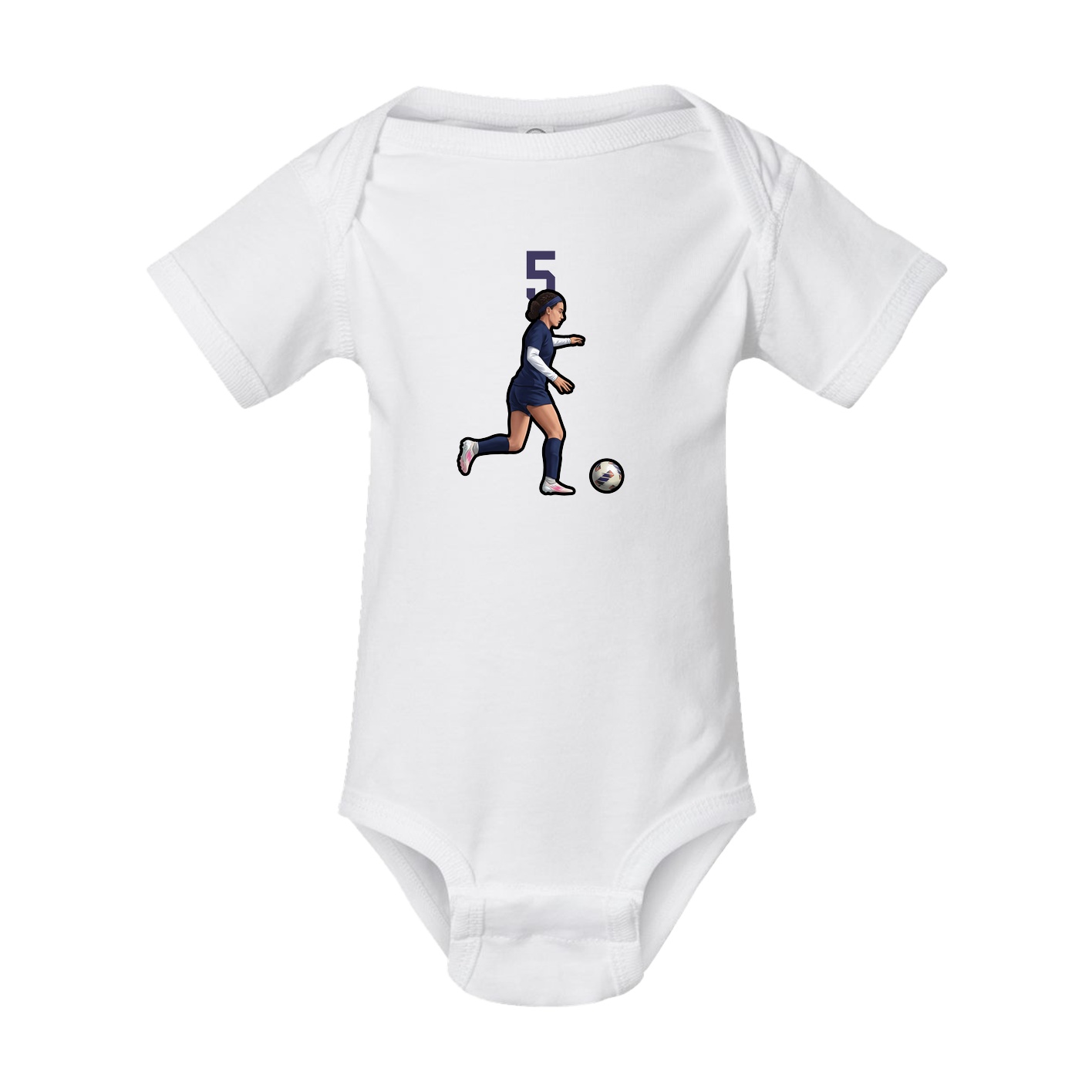 Baby Onesie — Number Top in White