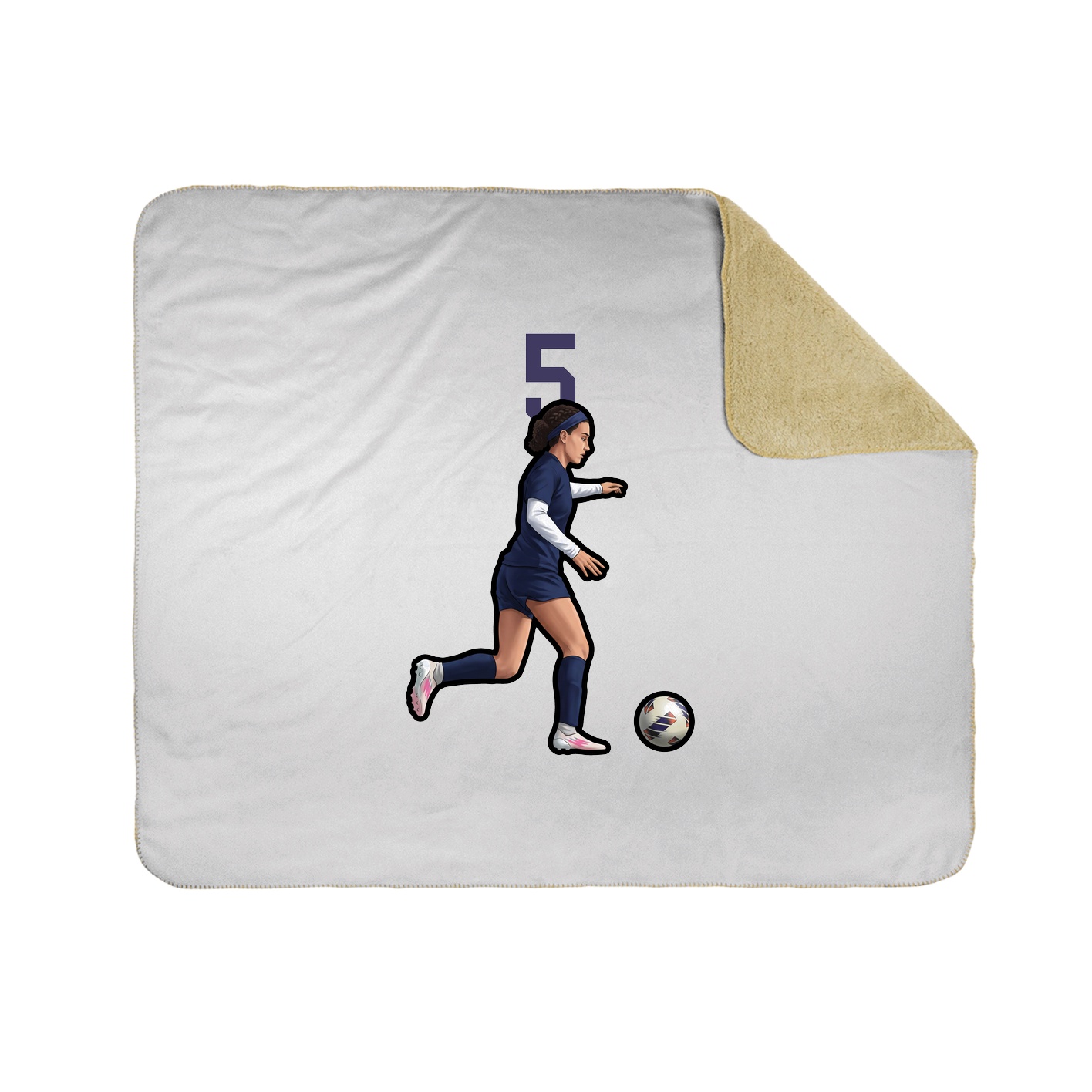 Throw Blanket — Number Top in White