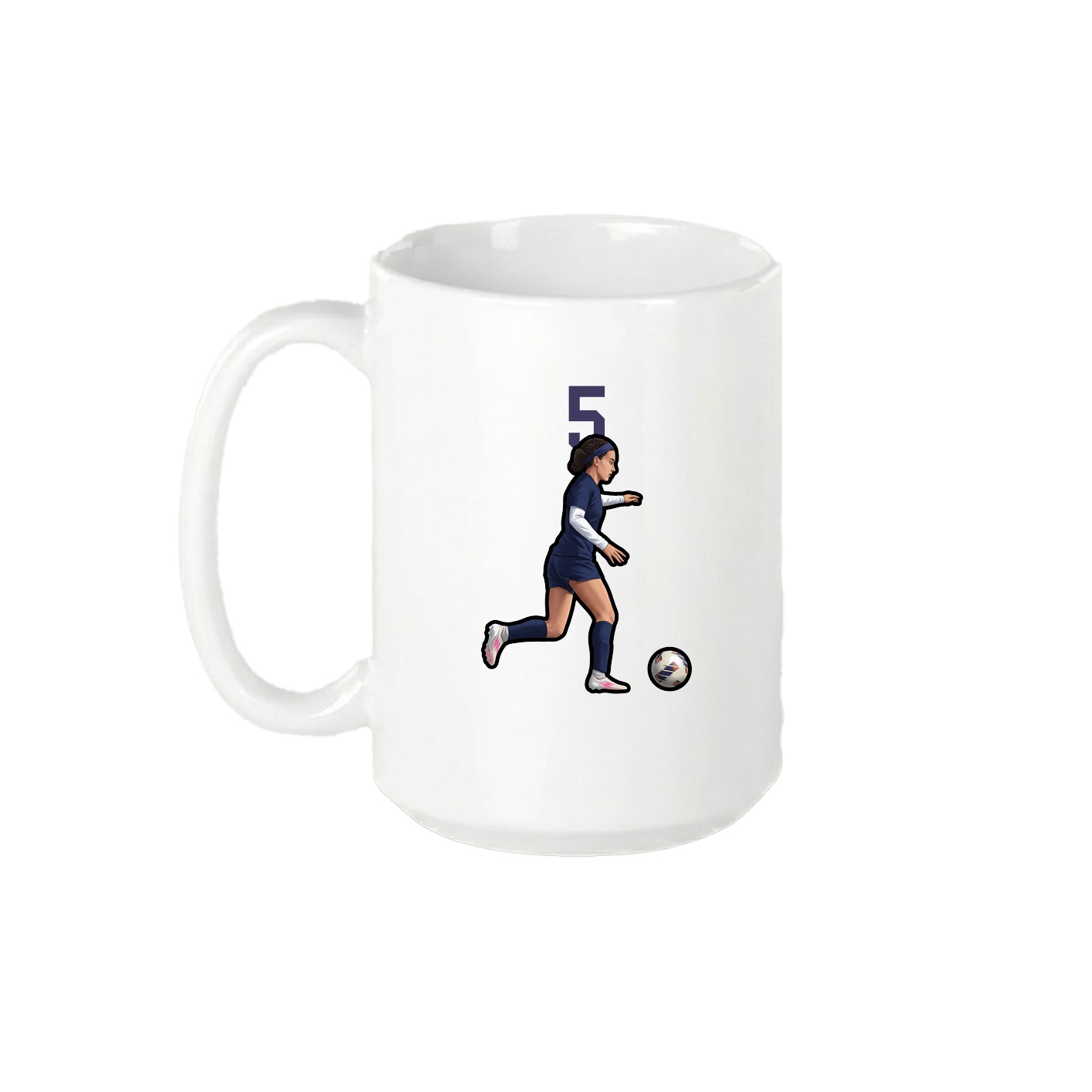15oz Coffee Mug — Number Top in White