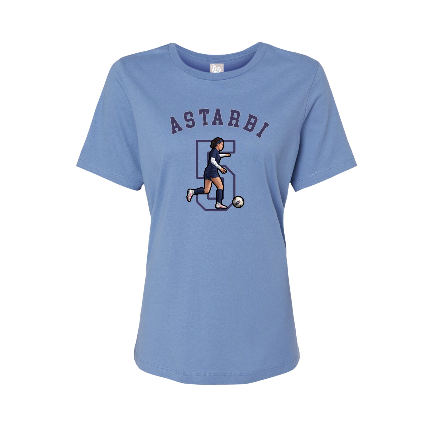 Fitted Women's Tee — Shirsey Arch in Powder Blue