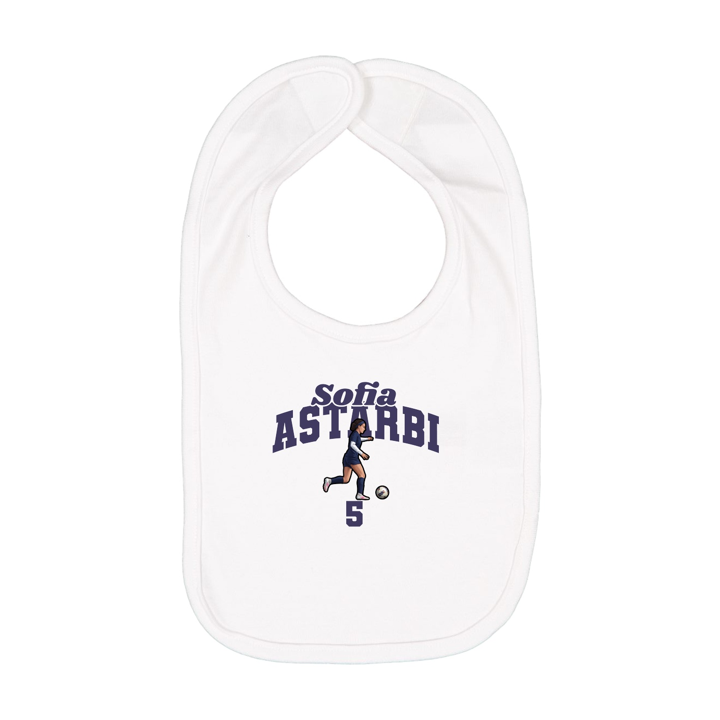 Infant Bib — Signature Arch in White