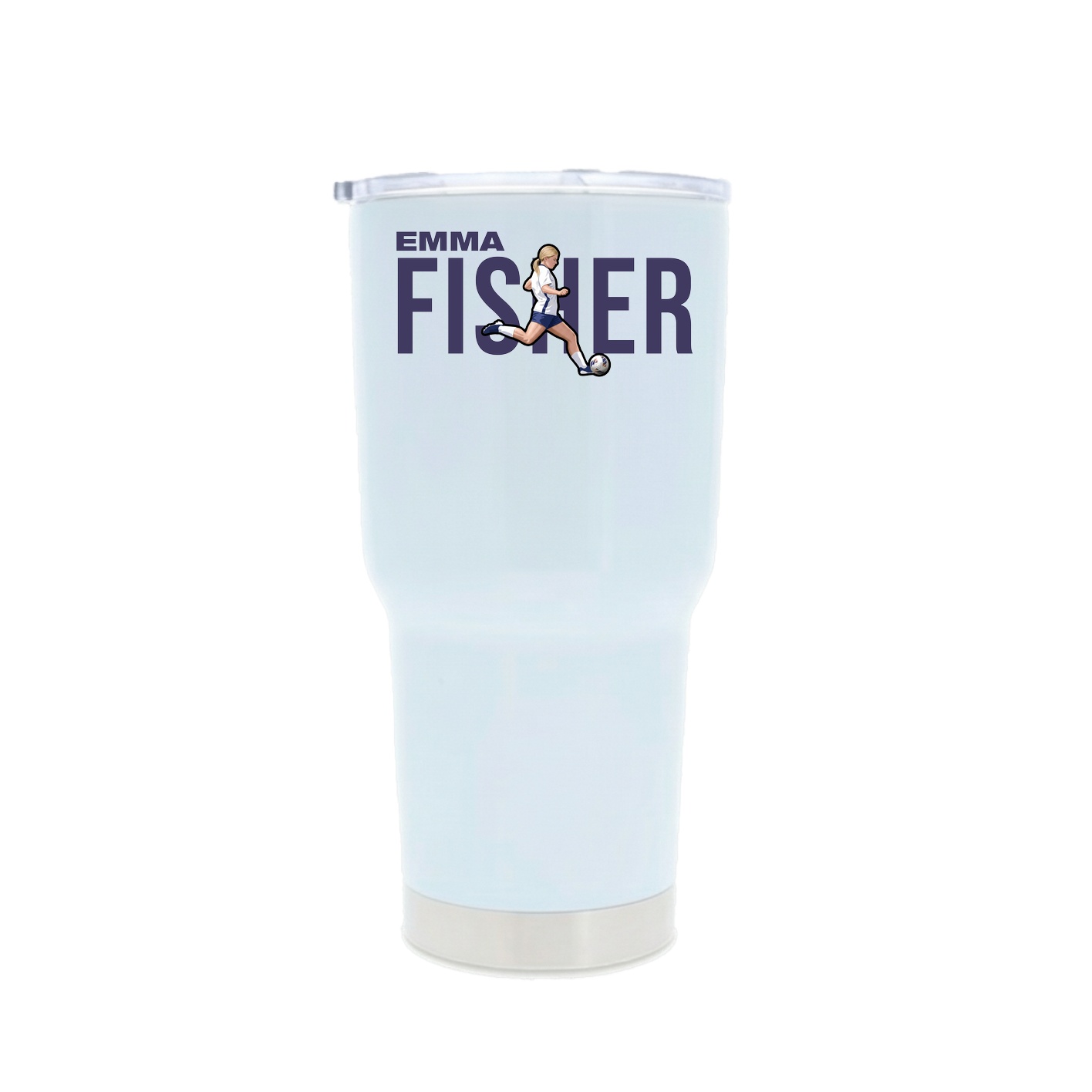 30oz Stainless Steel Tumbler — Player Name in White