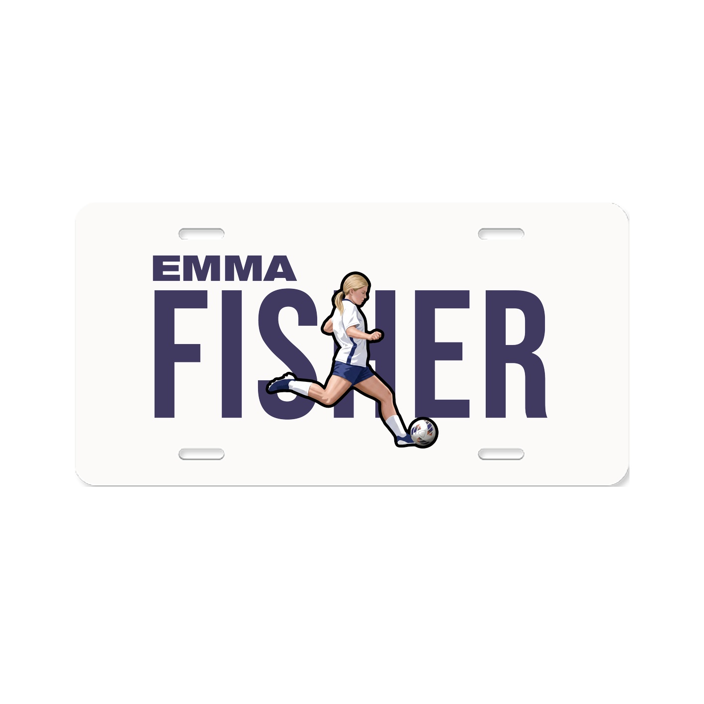 License Plate — Player Name in Classic