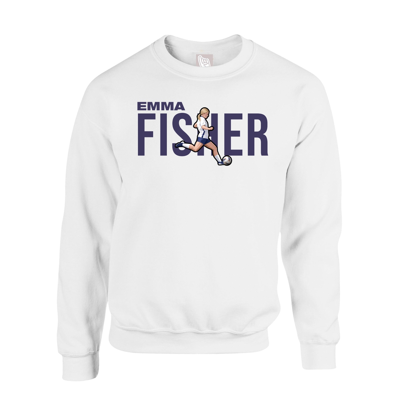 Fleece Crew — Player Name in White