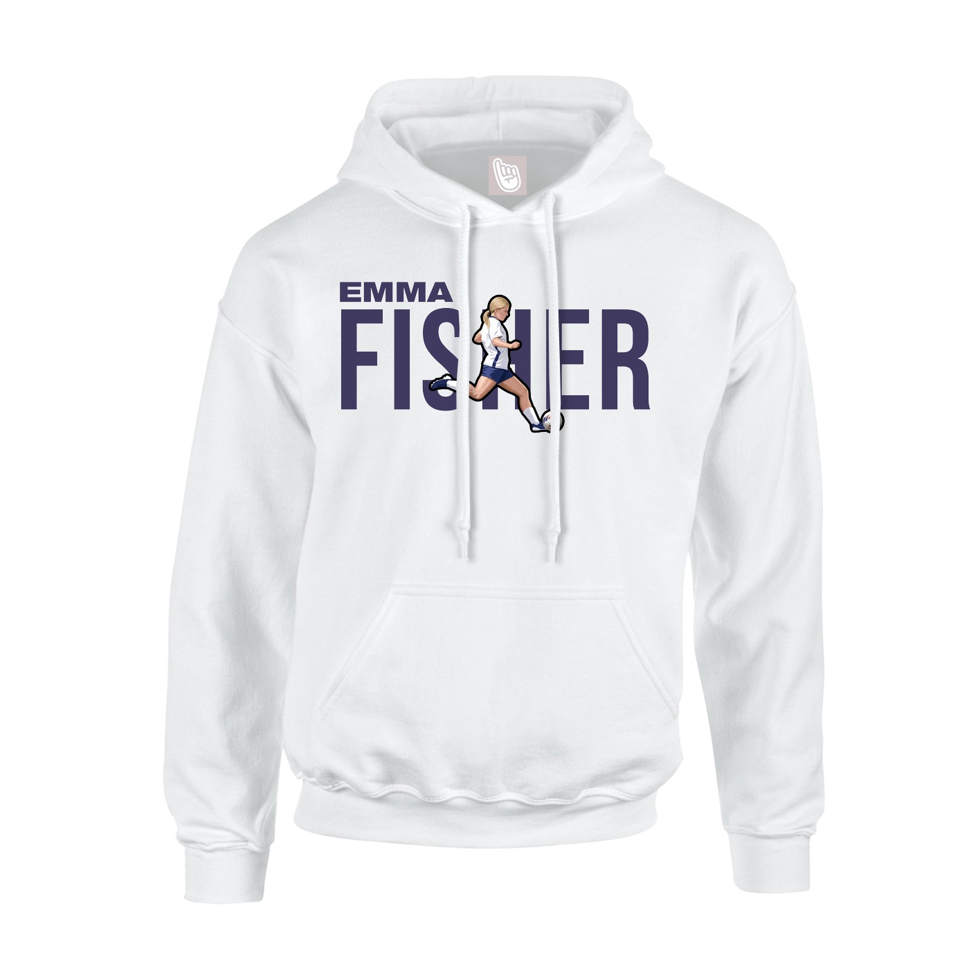 Youth Hoodie — Player Name in White