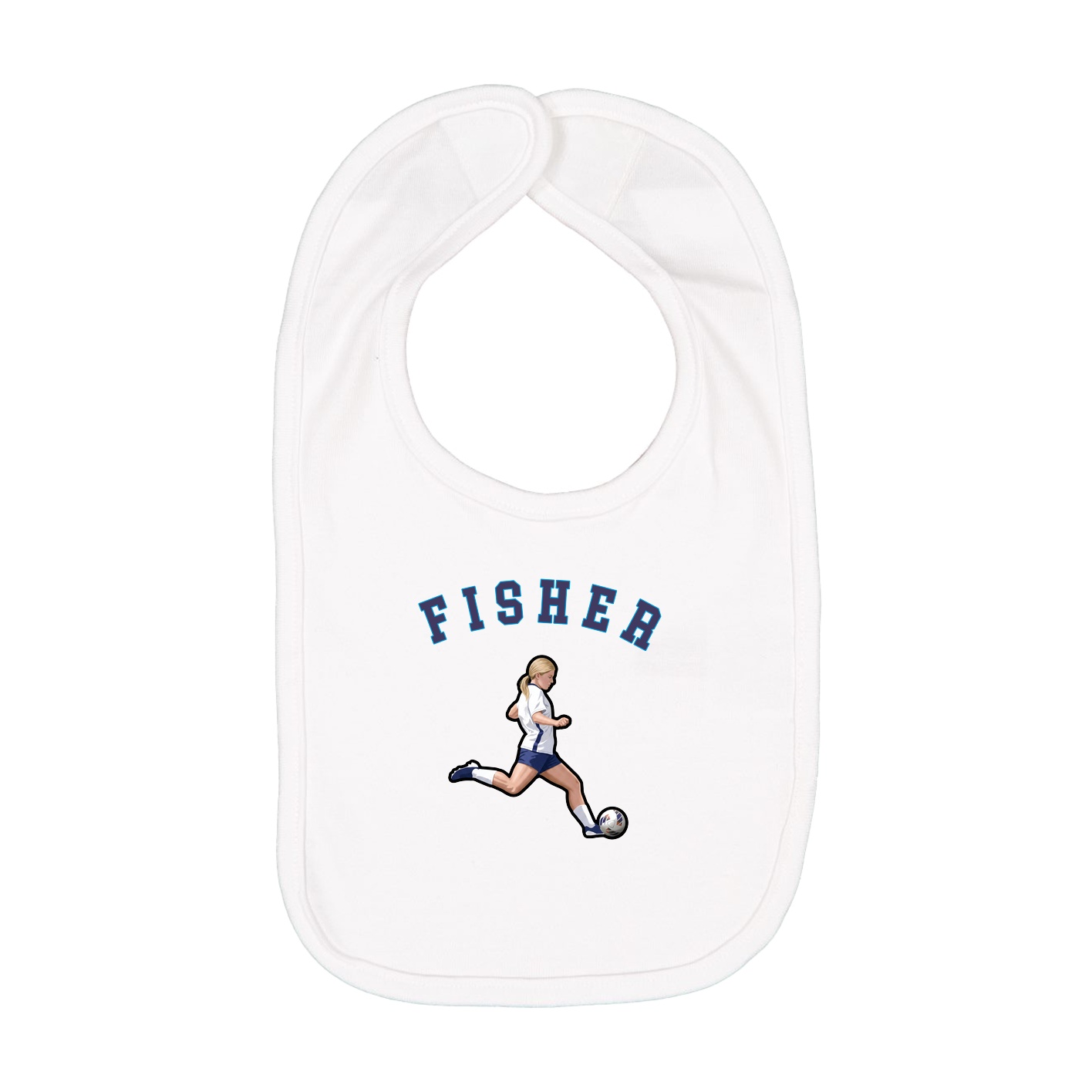 Infant Bib — Shirsey Arch in White