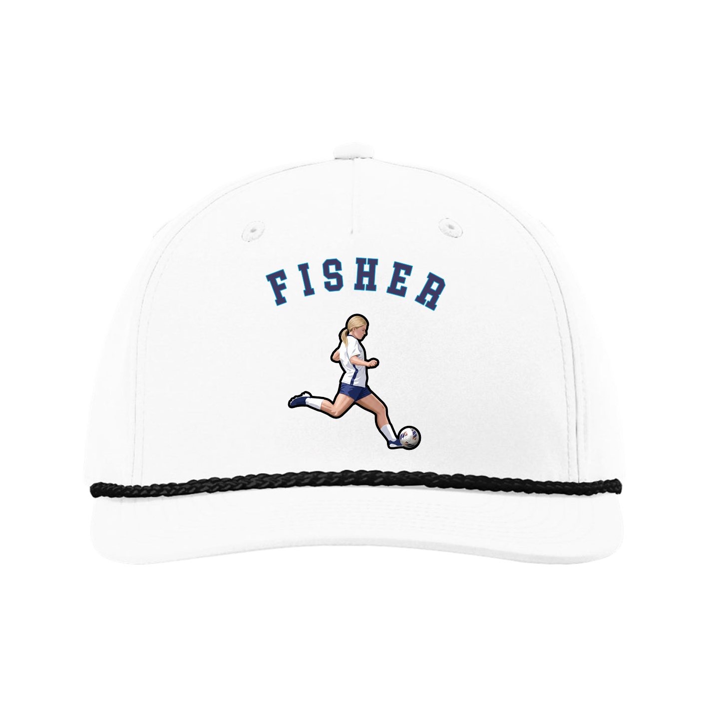 Five-Panel Classic Rope Cap — Shirsey Arch in White