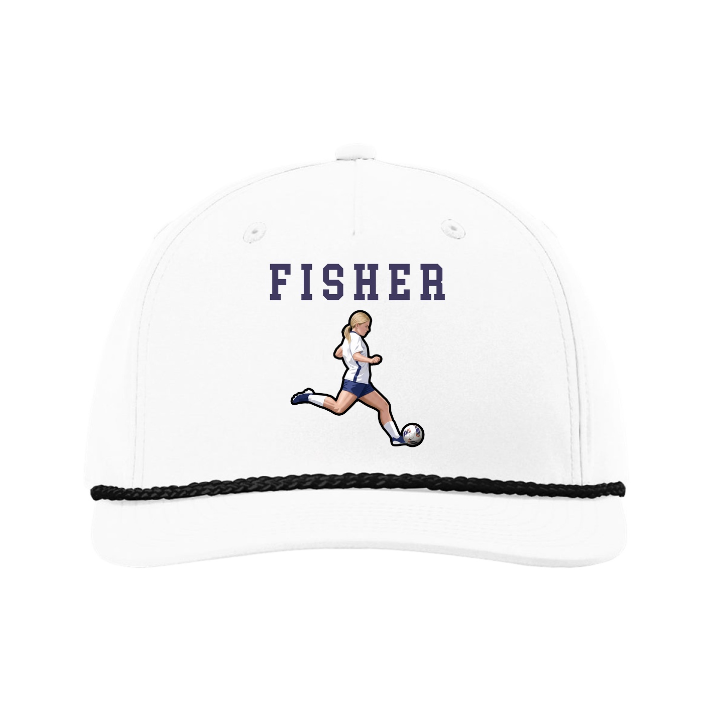 Five-Panel Classic Rope Cap — Shirsey in White