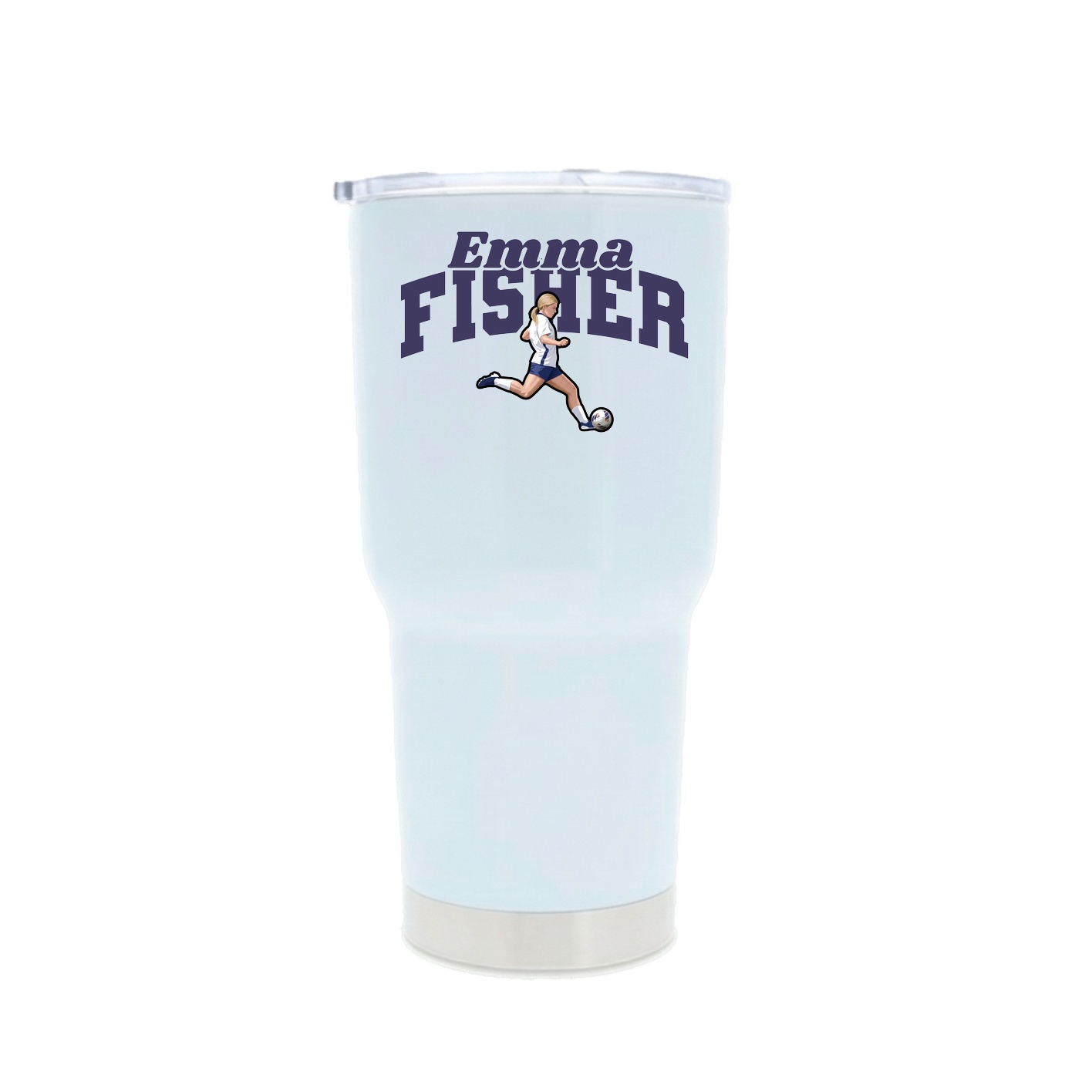 30oz Stainless Steel Tumbler — Signature Arch in White