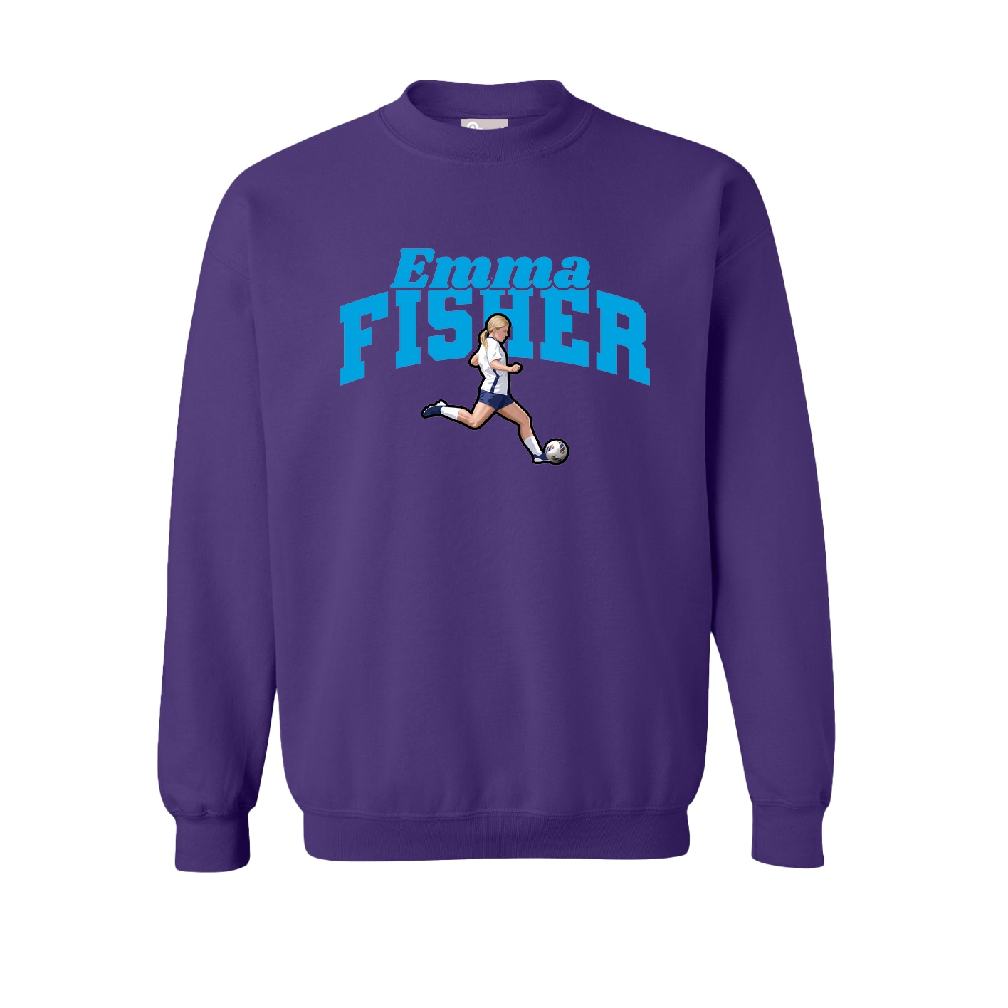 Fleece Crew — Signature Arch in Purple