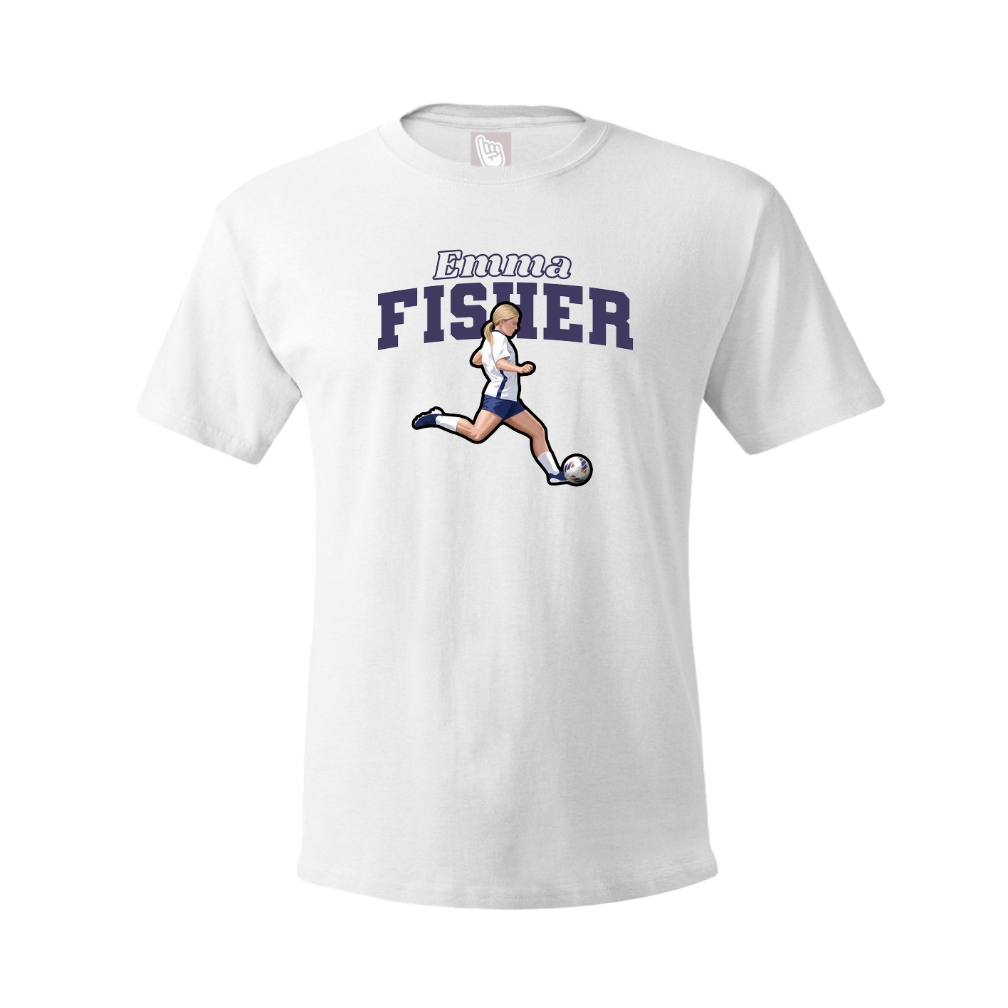 Youth Tee — Name Arch in White