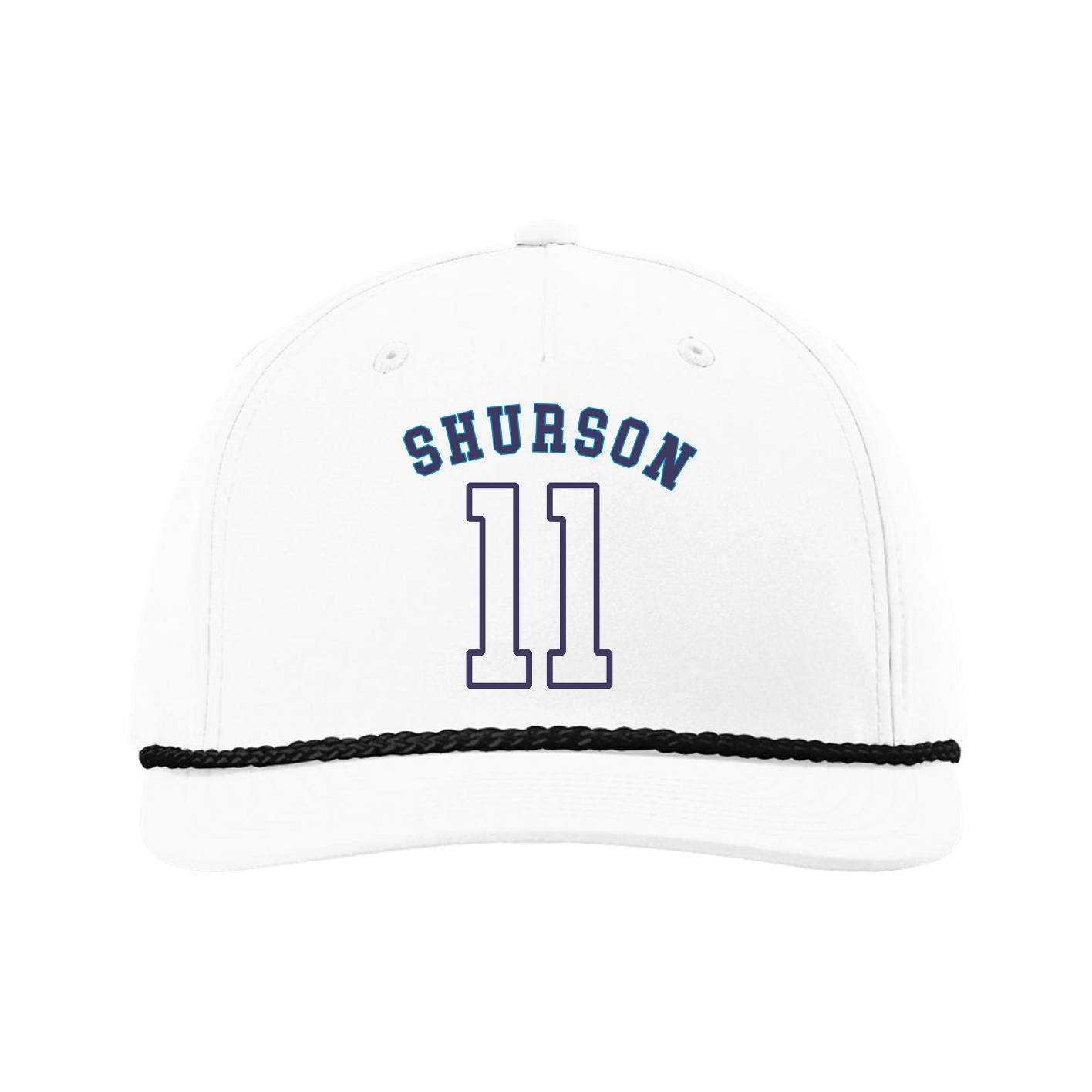Five-Panel Classic Rope Cap — Shirsey Arch in White