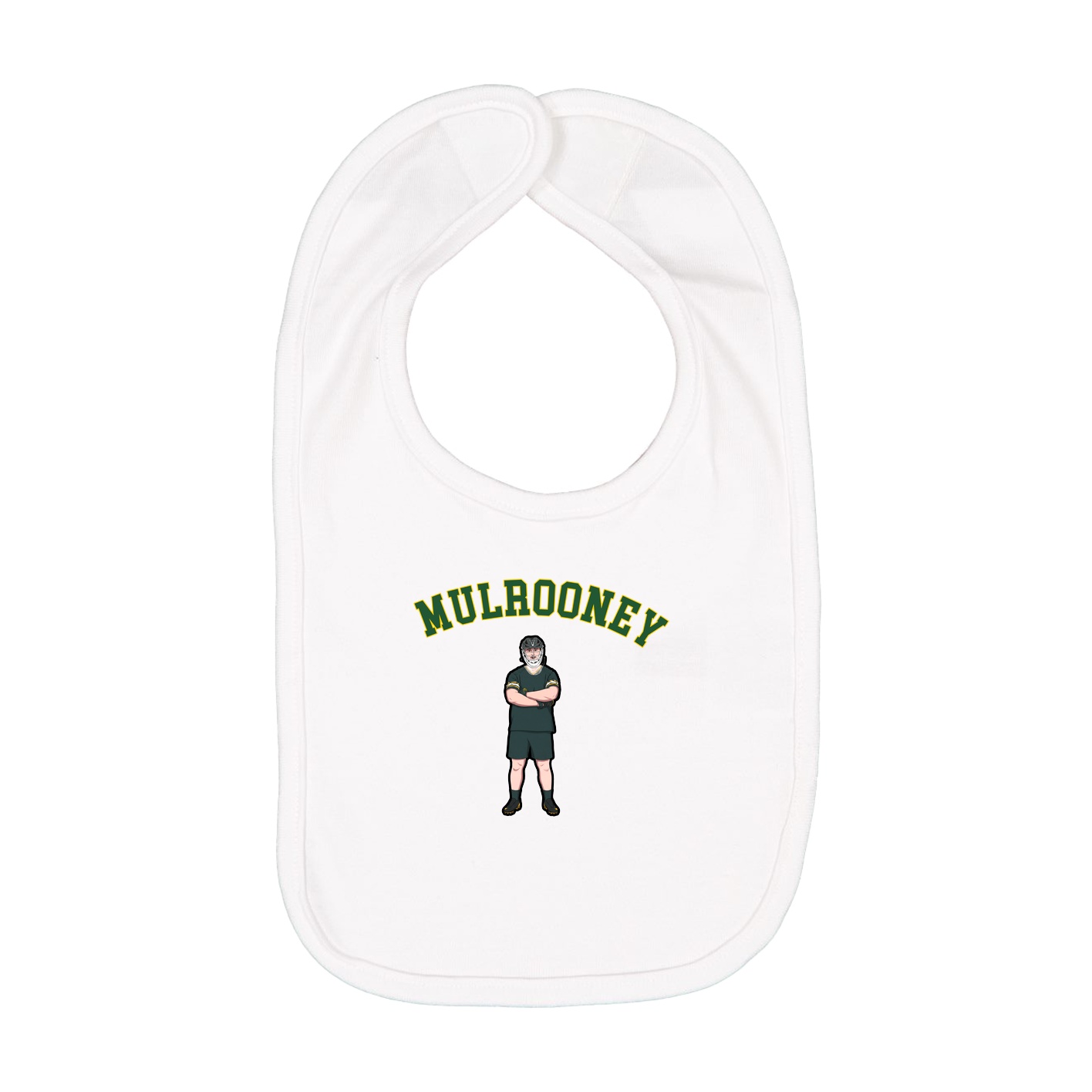 Infant Bib — Shirsey Arch in White