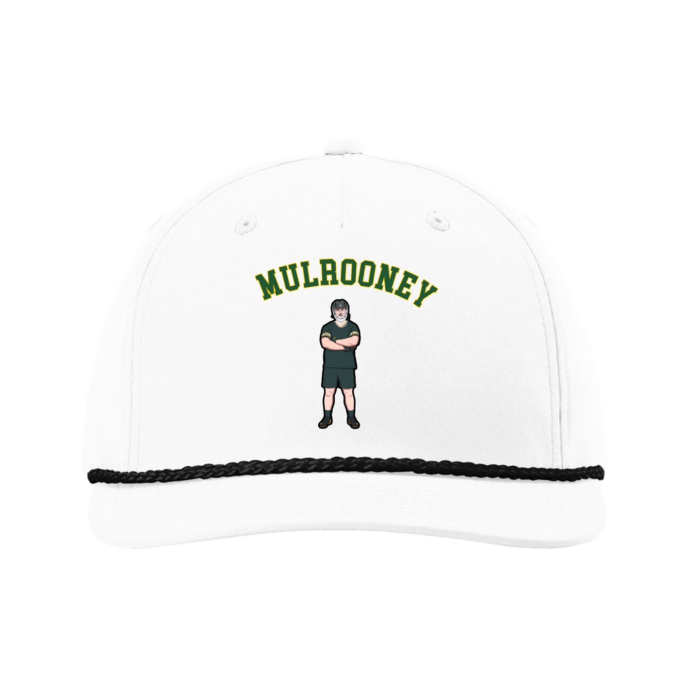 Five-Panel Classic Rope Cap — Shirsey Arch in White