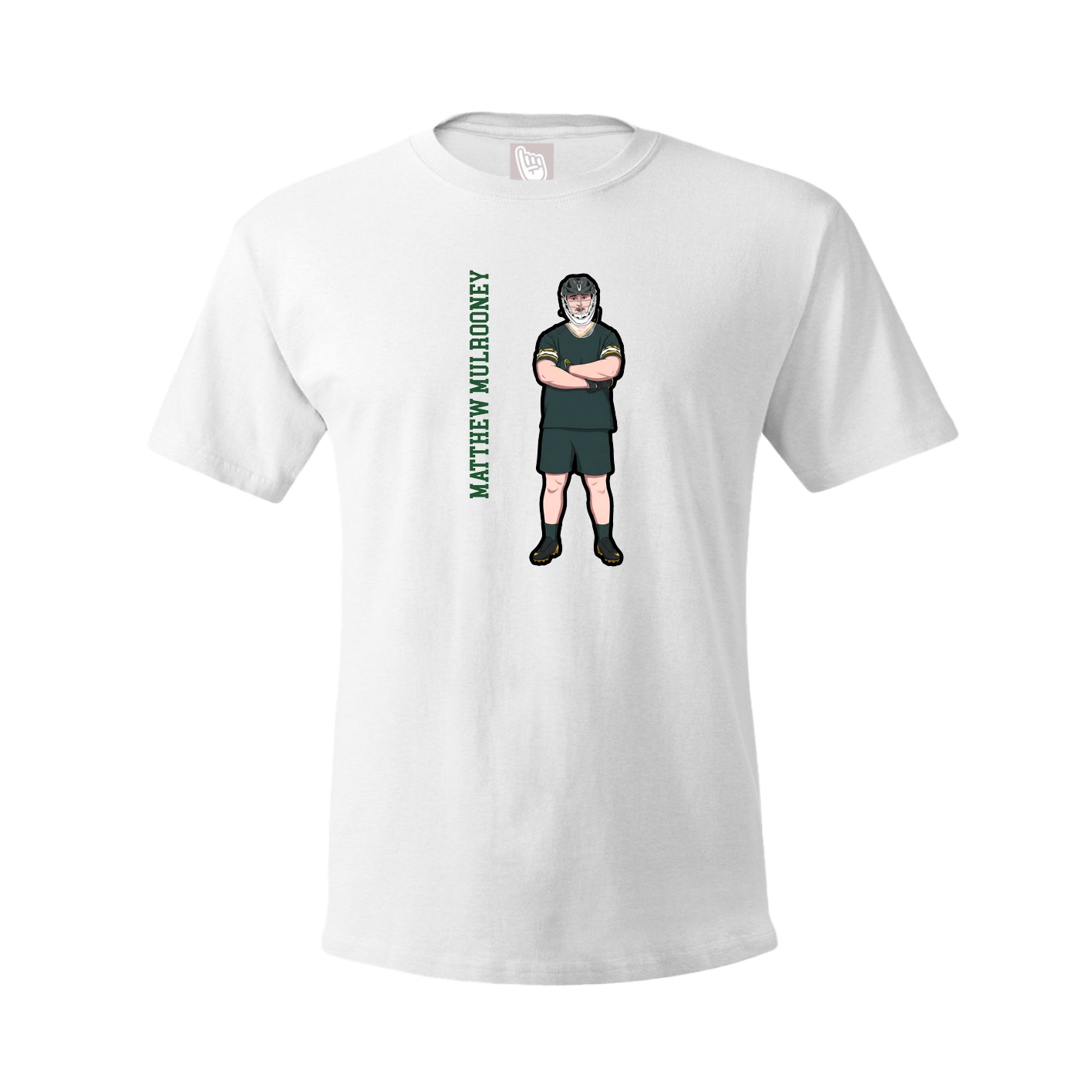 Tee — Name Vertical in White