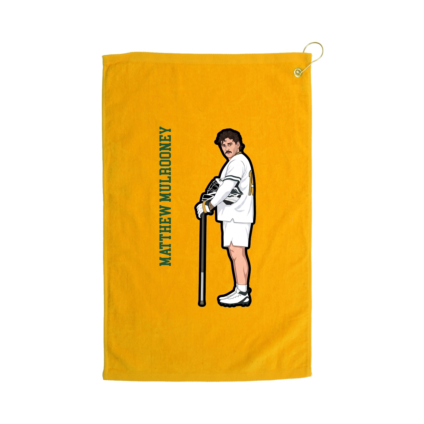 Golf Towel — Name Vertical in Gold