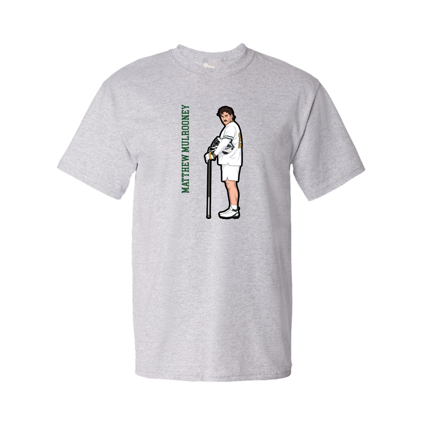 Youth Tee — Name Vertical in Grey