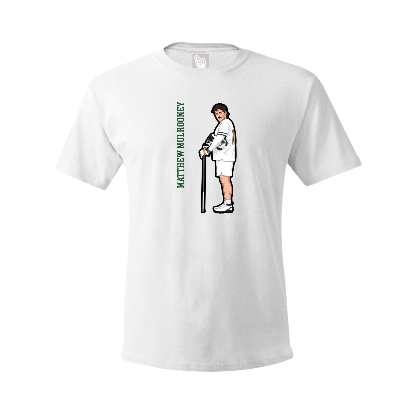 Youth Tee — Name Vertical in White
