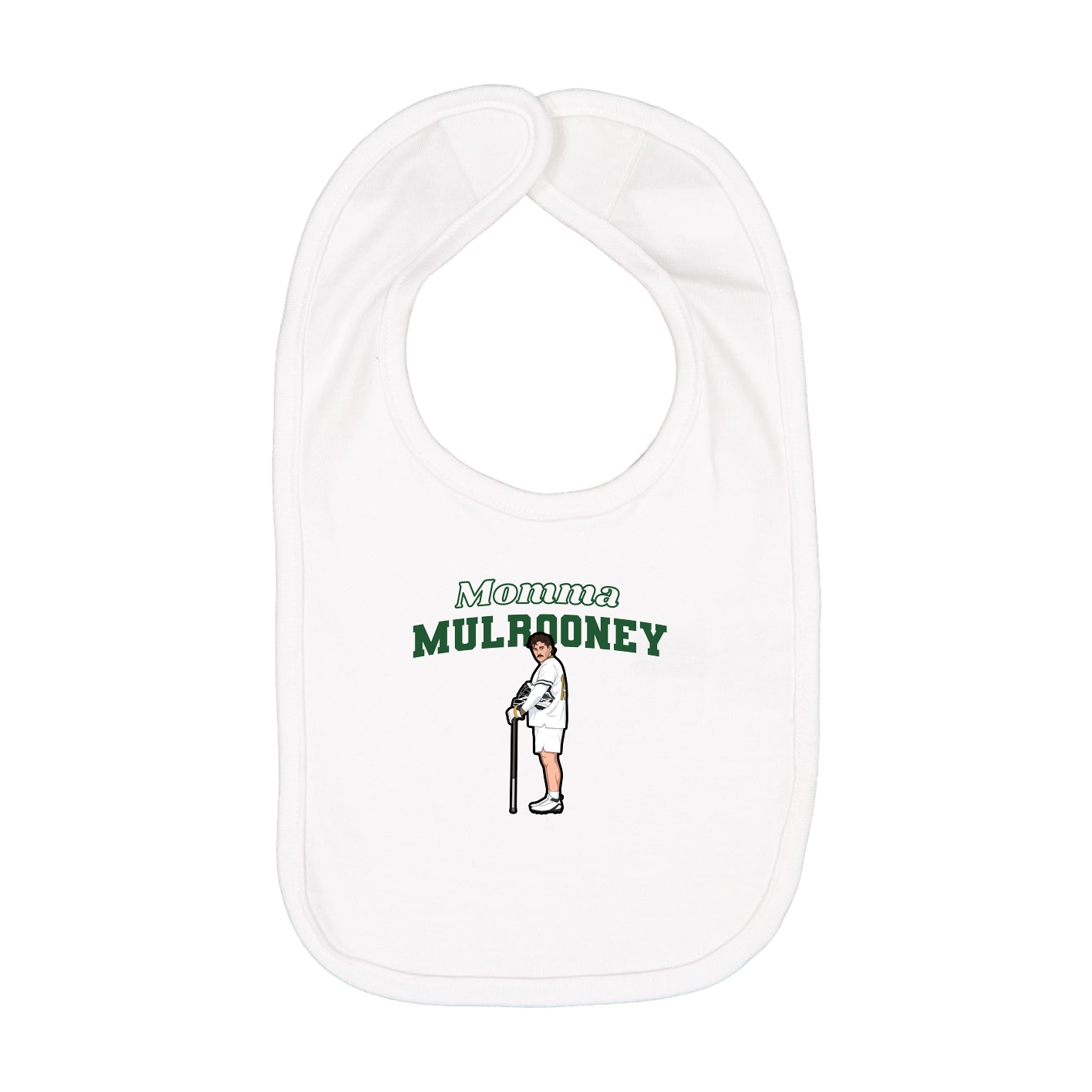 Infant Bib — Mothers Day Block in White