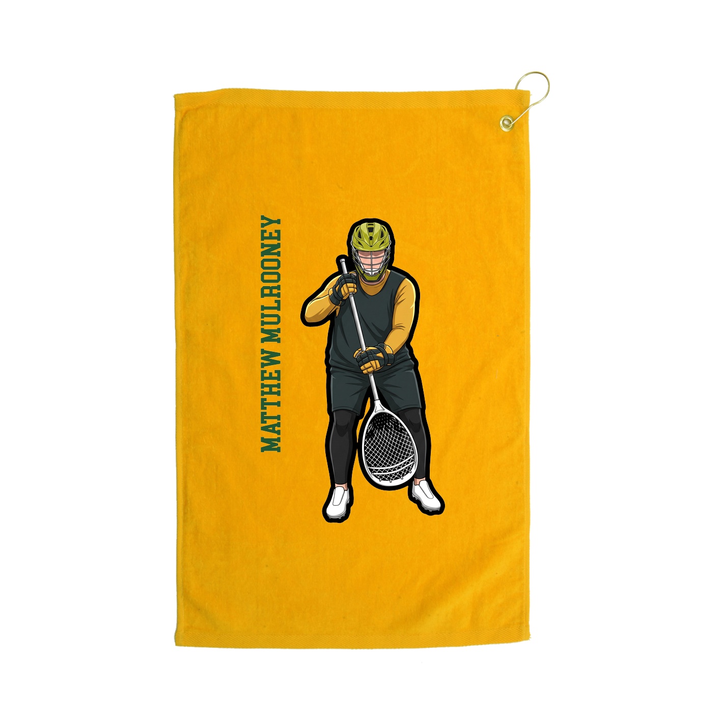 Golf Towel — Name Vertical in Gold