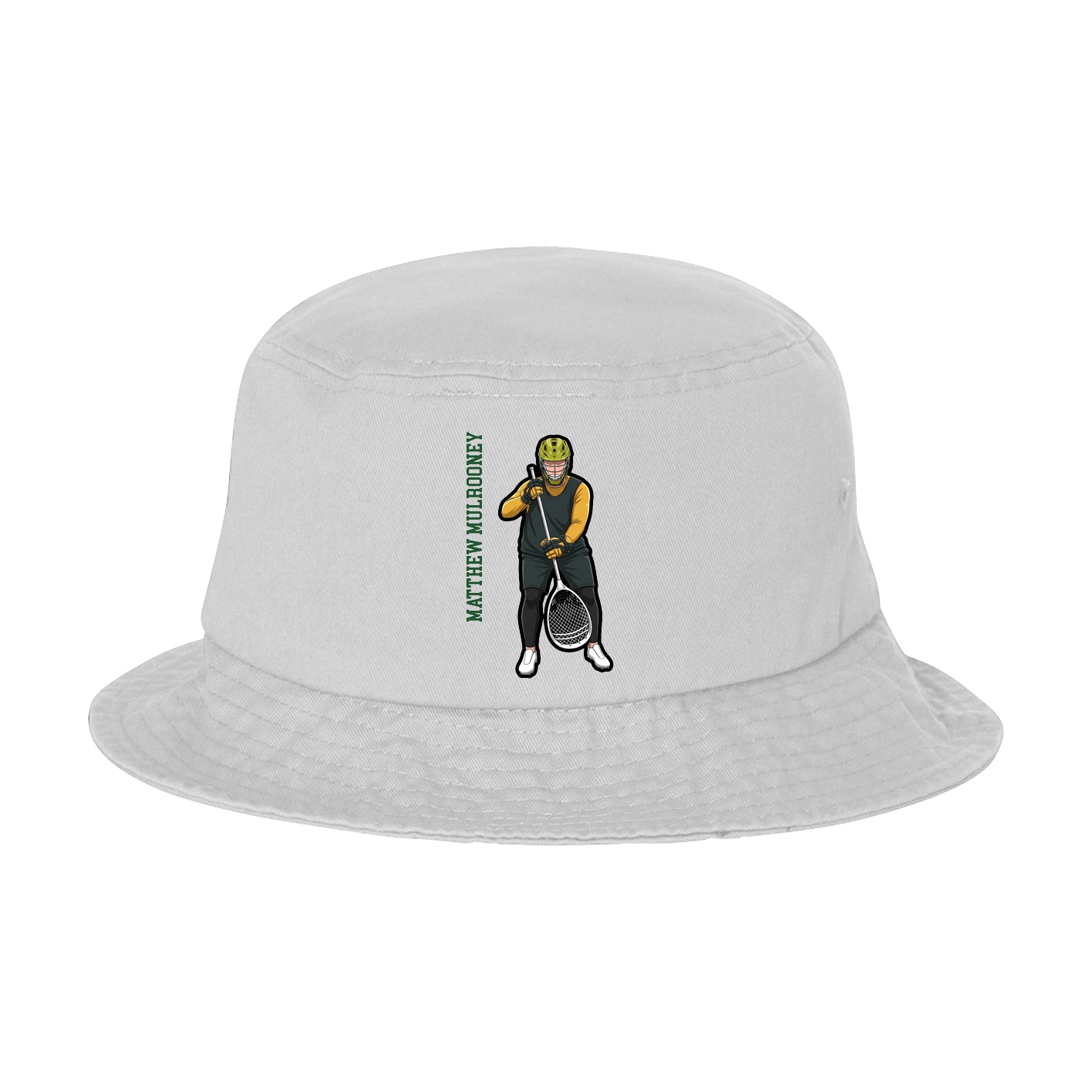 Bucket Cap — Name Vertical in White