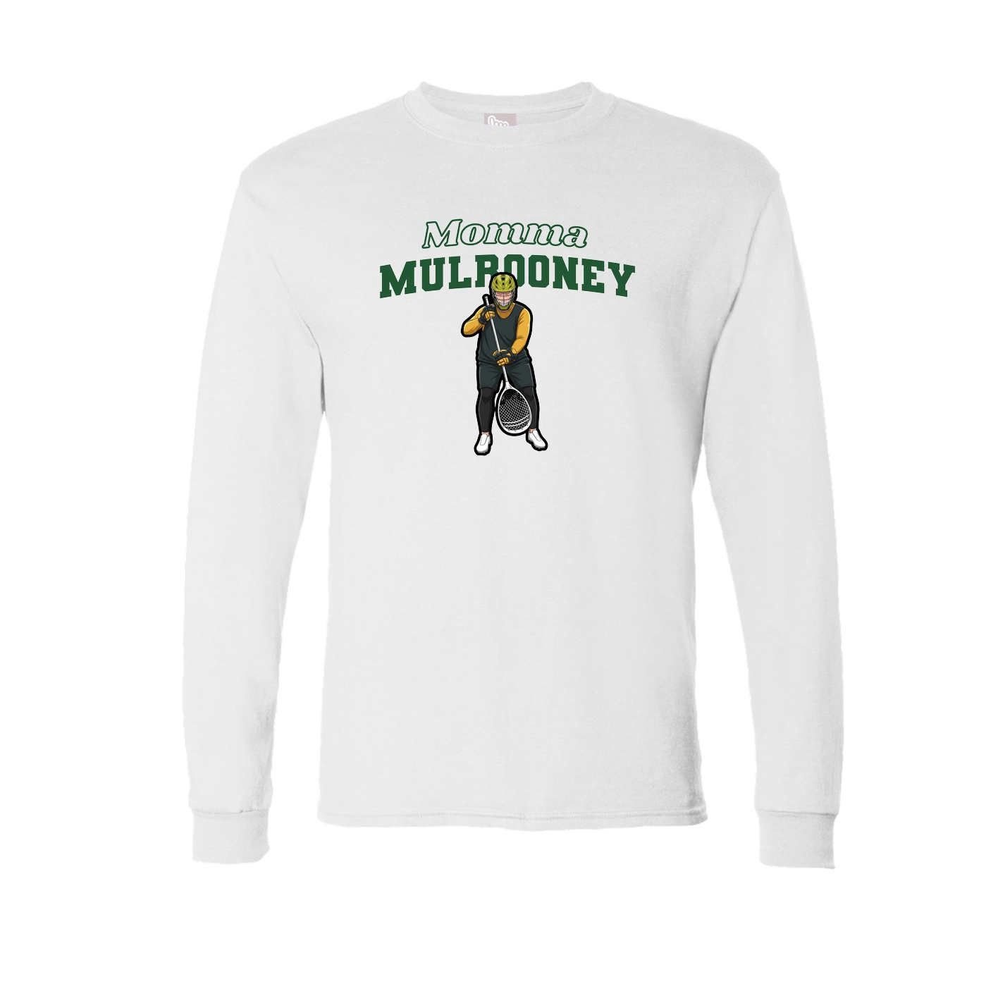 Long Sleeve Tee — Mothers Day Block in White