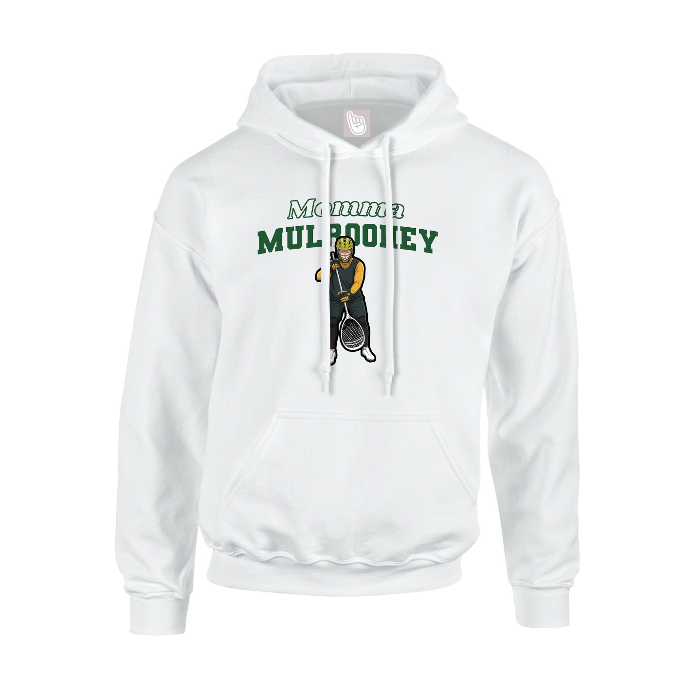 Youth Hoodie — Mothers Day Block in White
