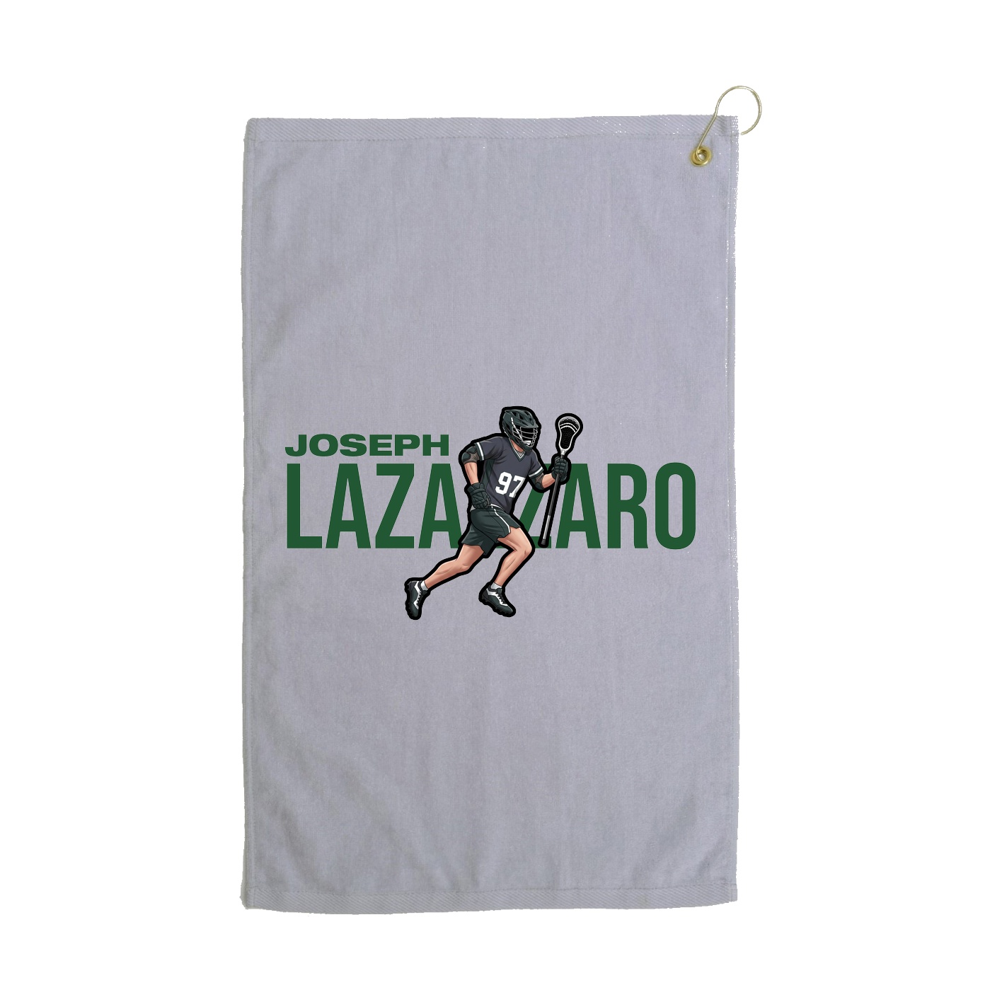 Golf Towel — Player Name in Grey
