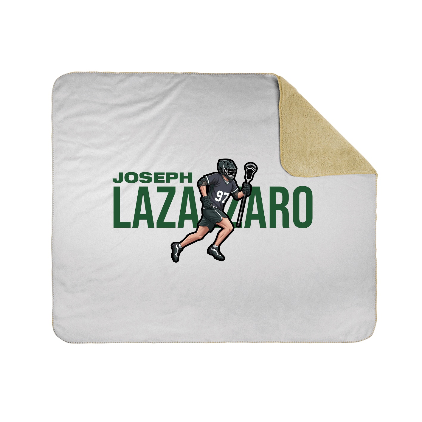 Throw Blanket — Player Name in White