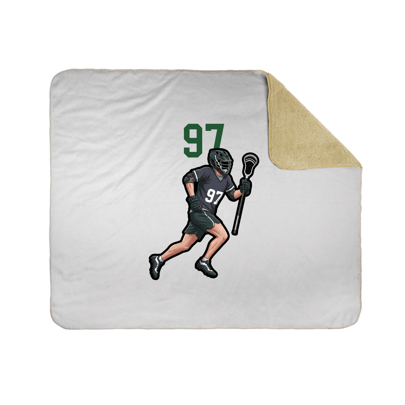 Throw Blanket — Number Top in White