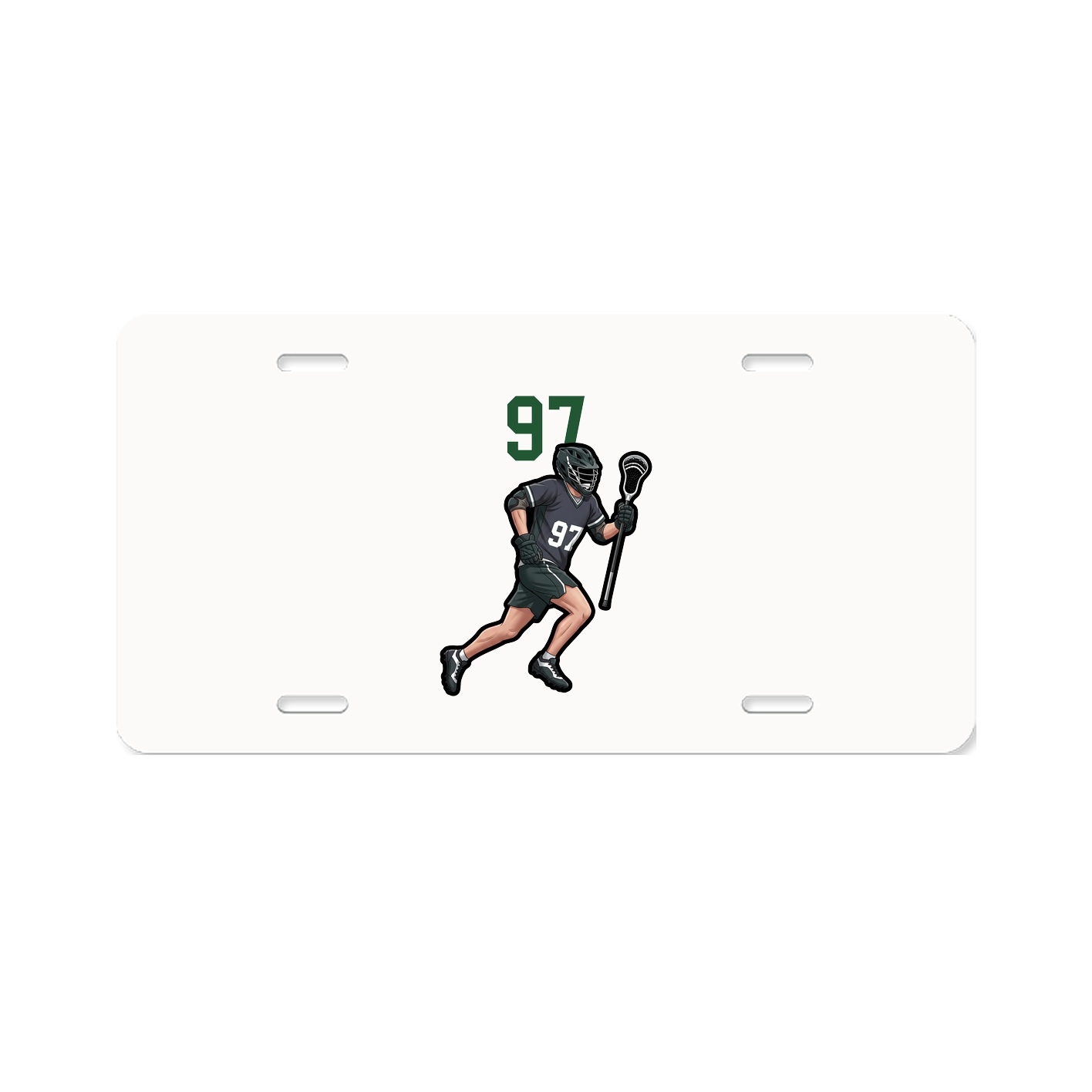 License Plate — Number Top in Classic