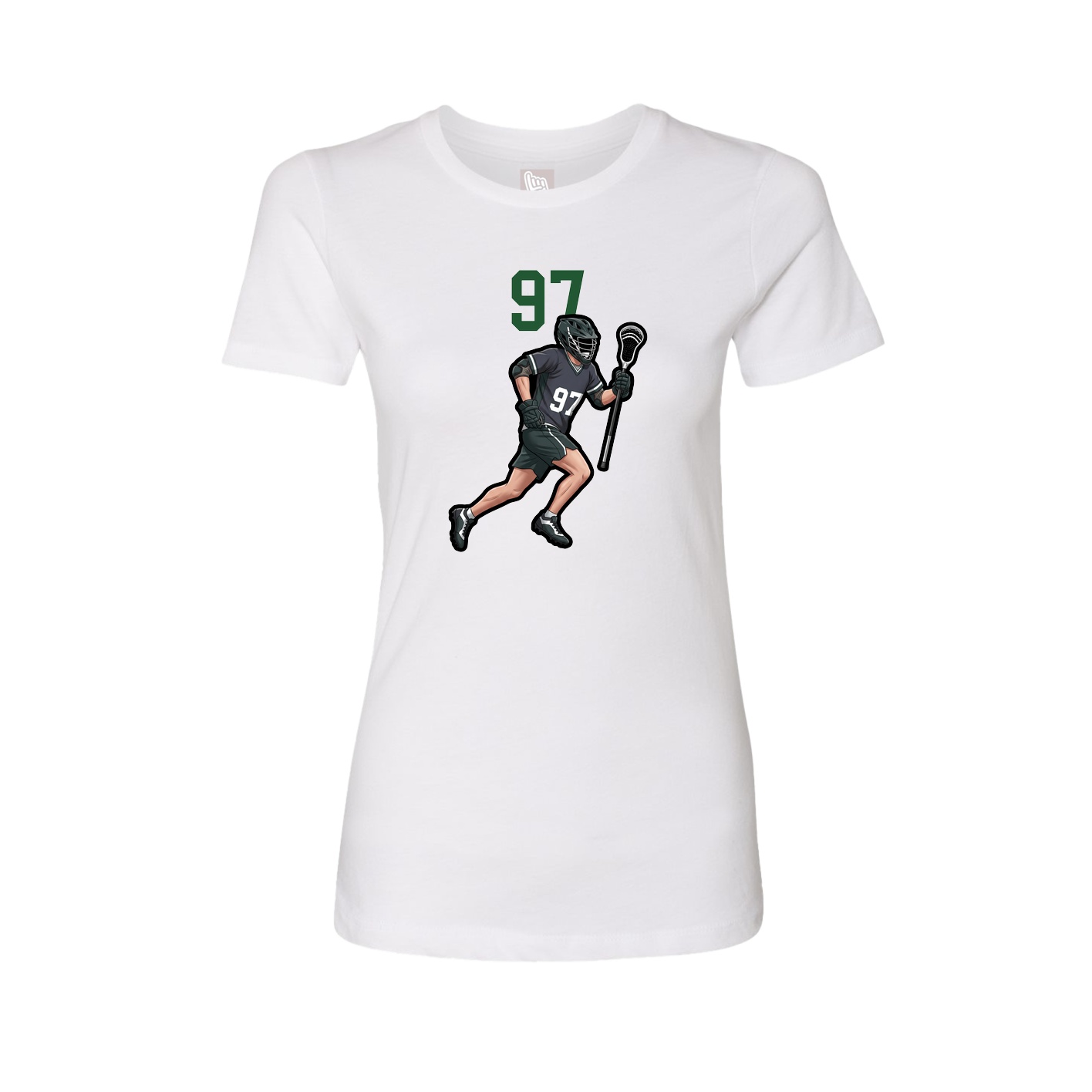 Fitted Women's Tee — Number Top in White