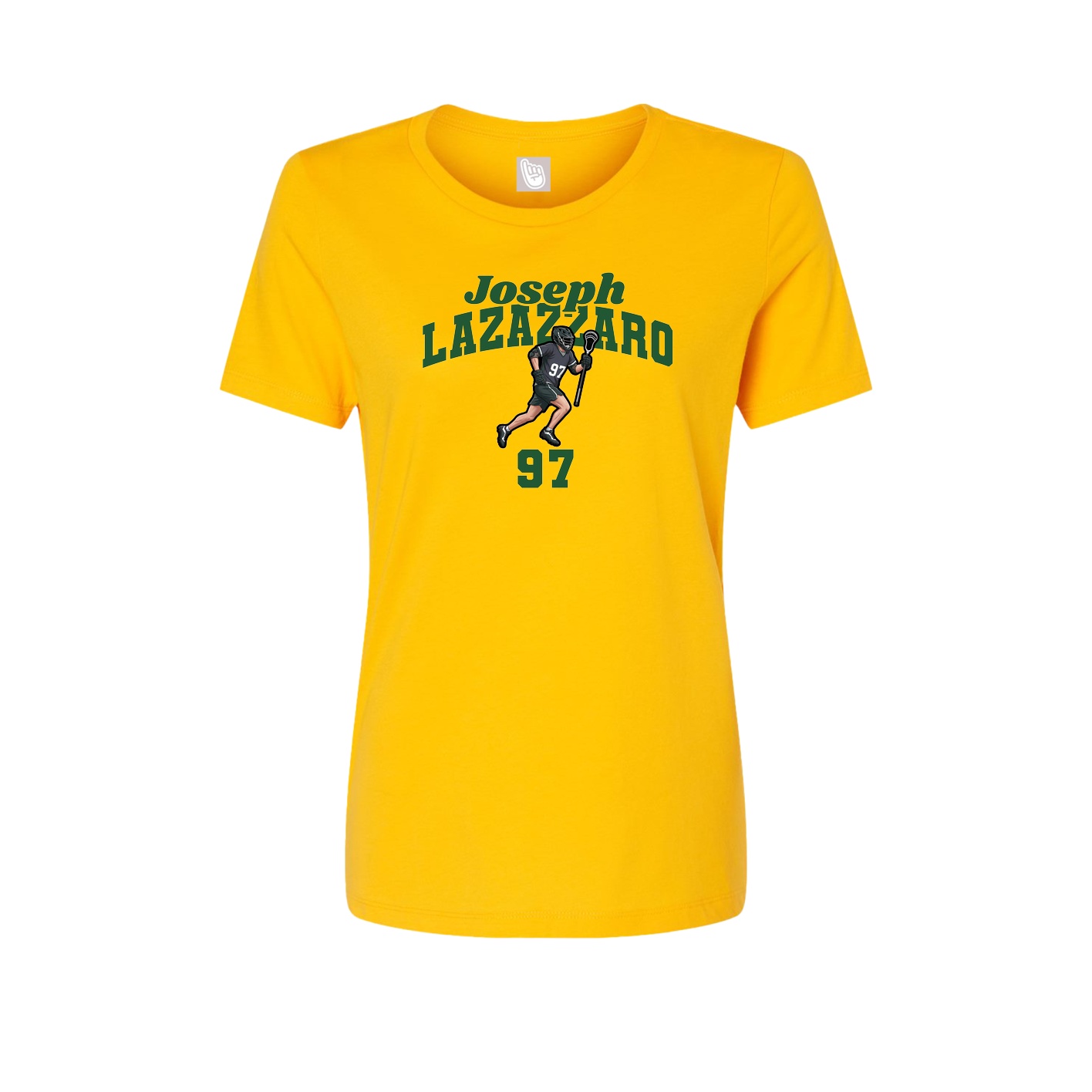 Fitted Women's Tee — Signature Arch in Gold