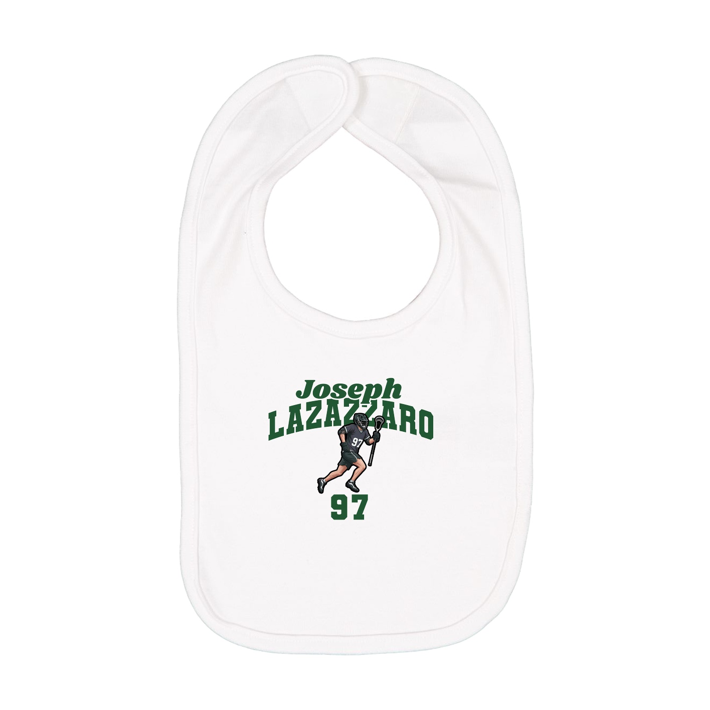 Infant Bib — Signature Arch in White