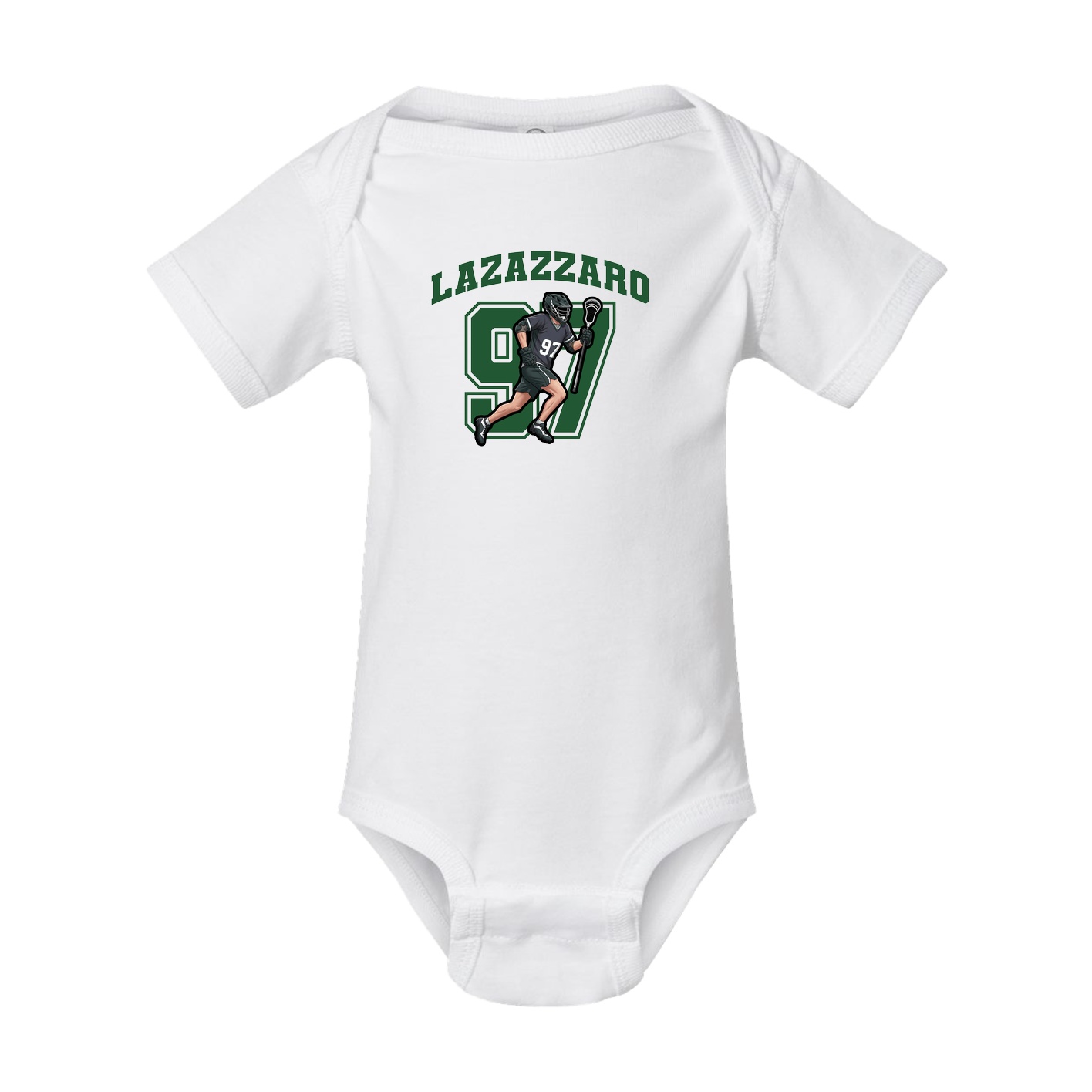 Baby Onesie — Number in White