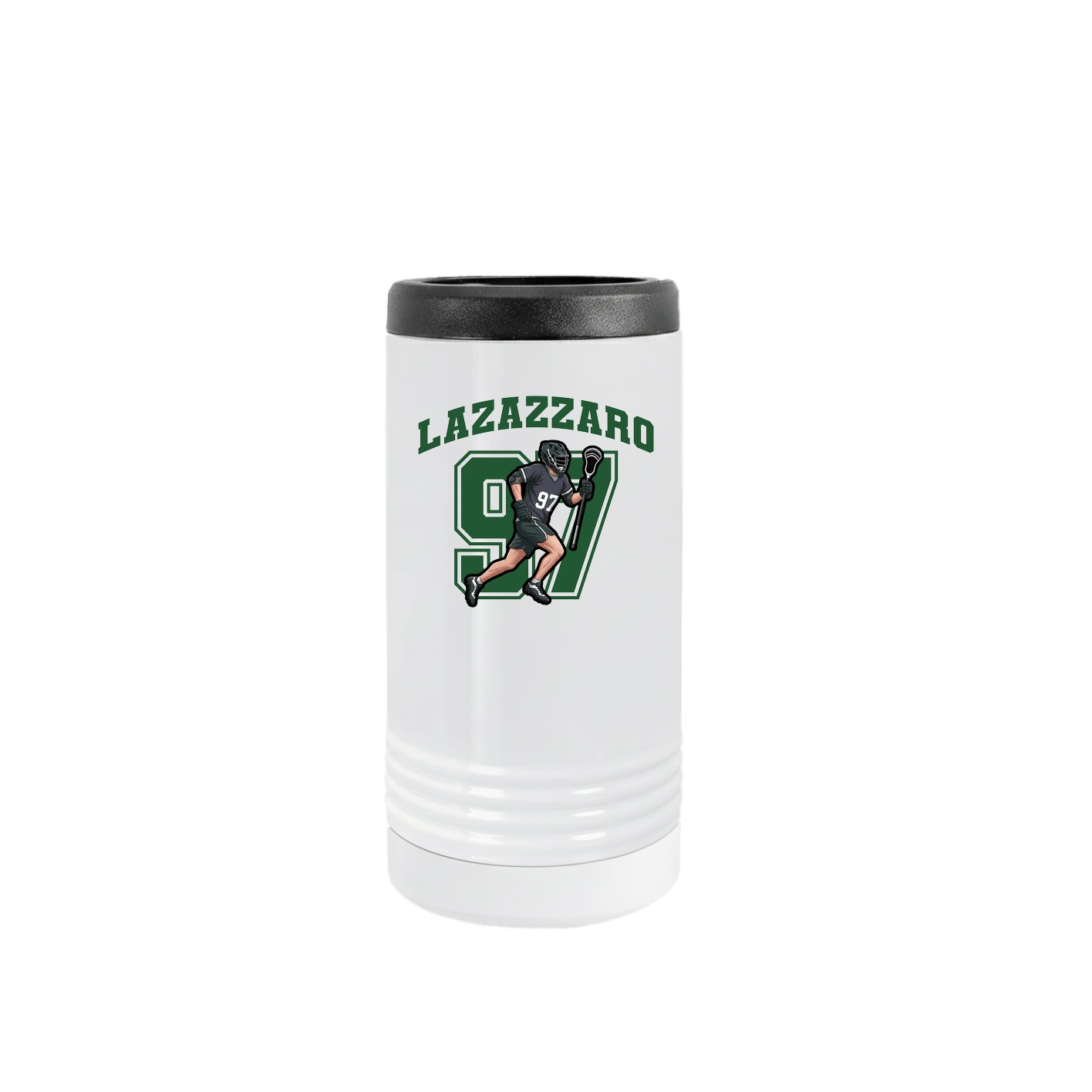 Slim Beverage Holder — Number in White