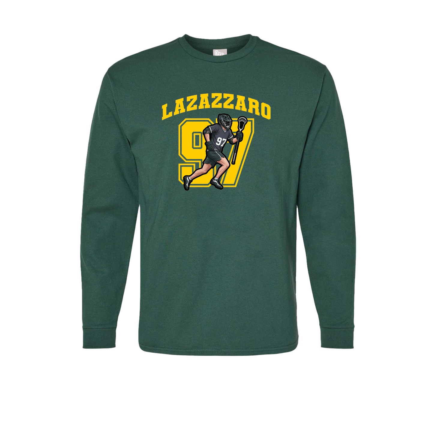 Long Sleeve Tee — Number in Green