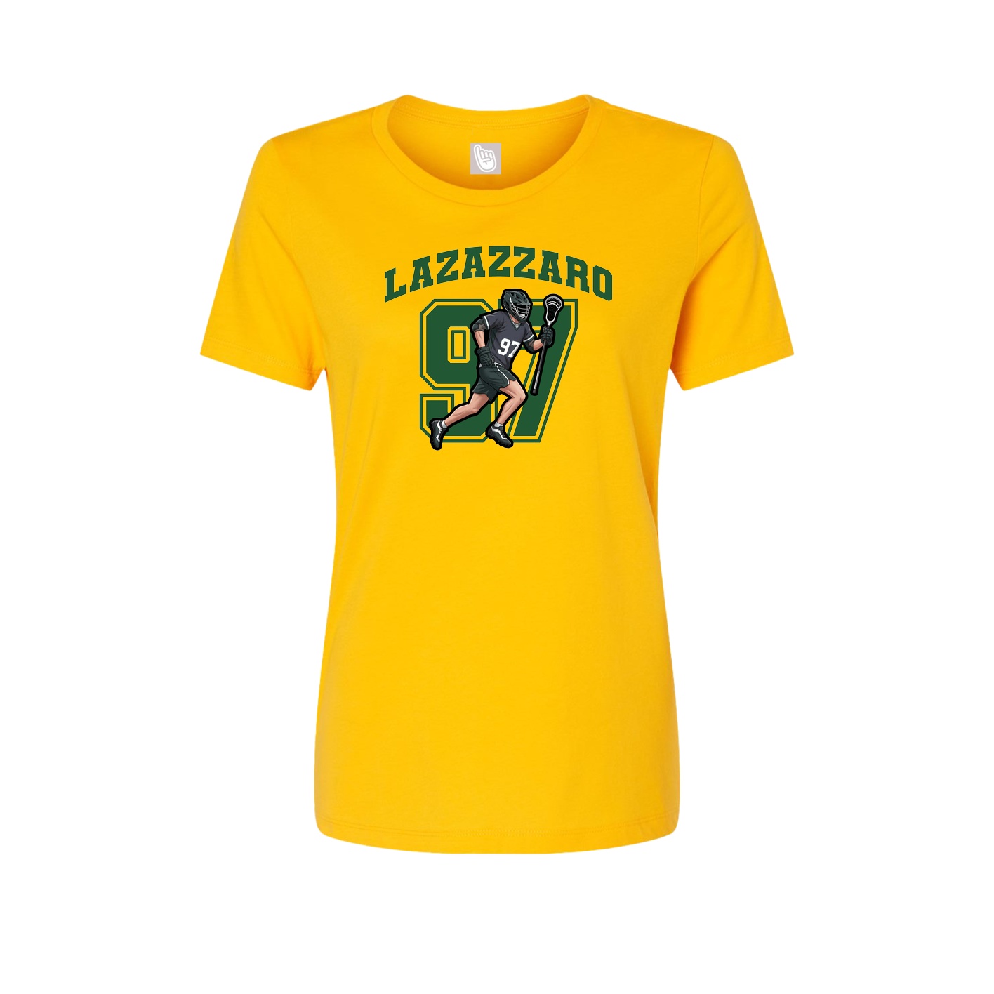 Fitted Women's Tee — Number in Gold