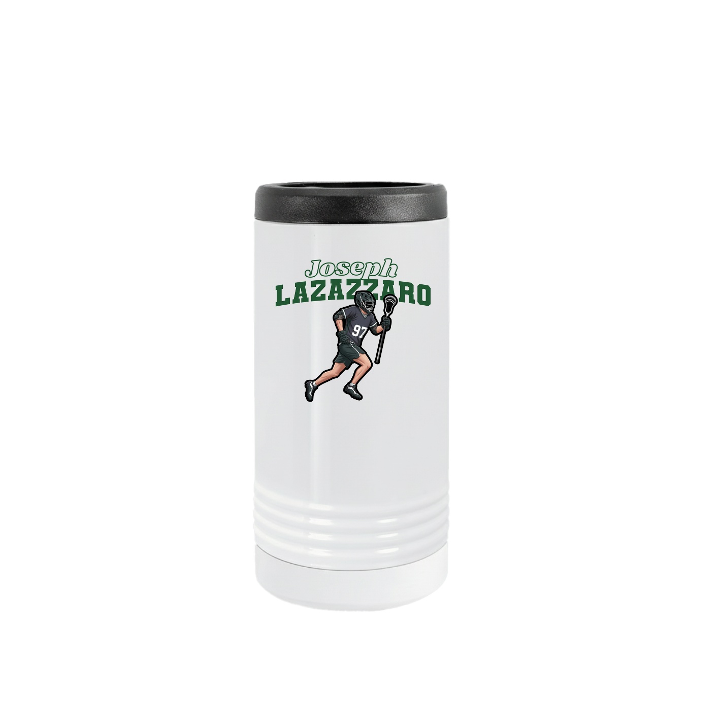 Slim Beverage Holder — Name Arch in White