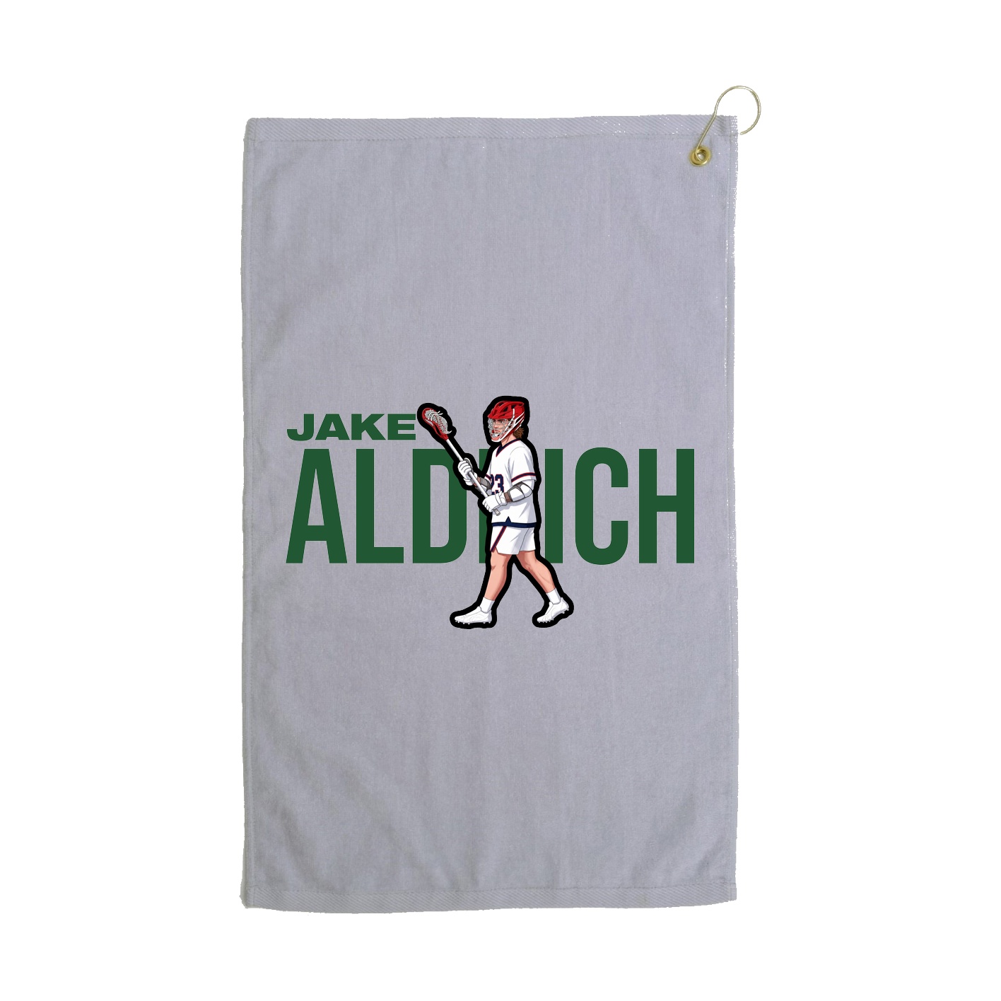 Golf Towel — Player Name in Grey